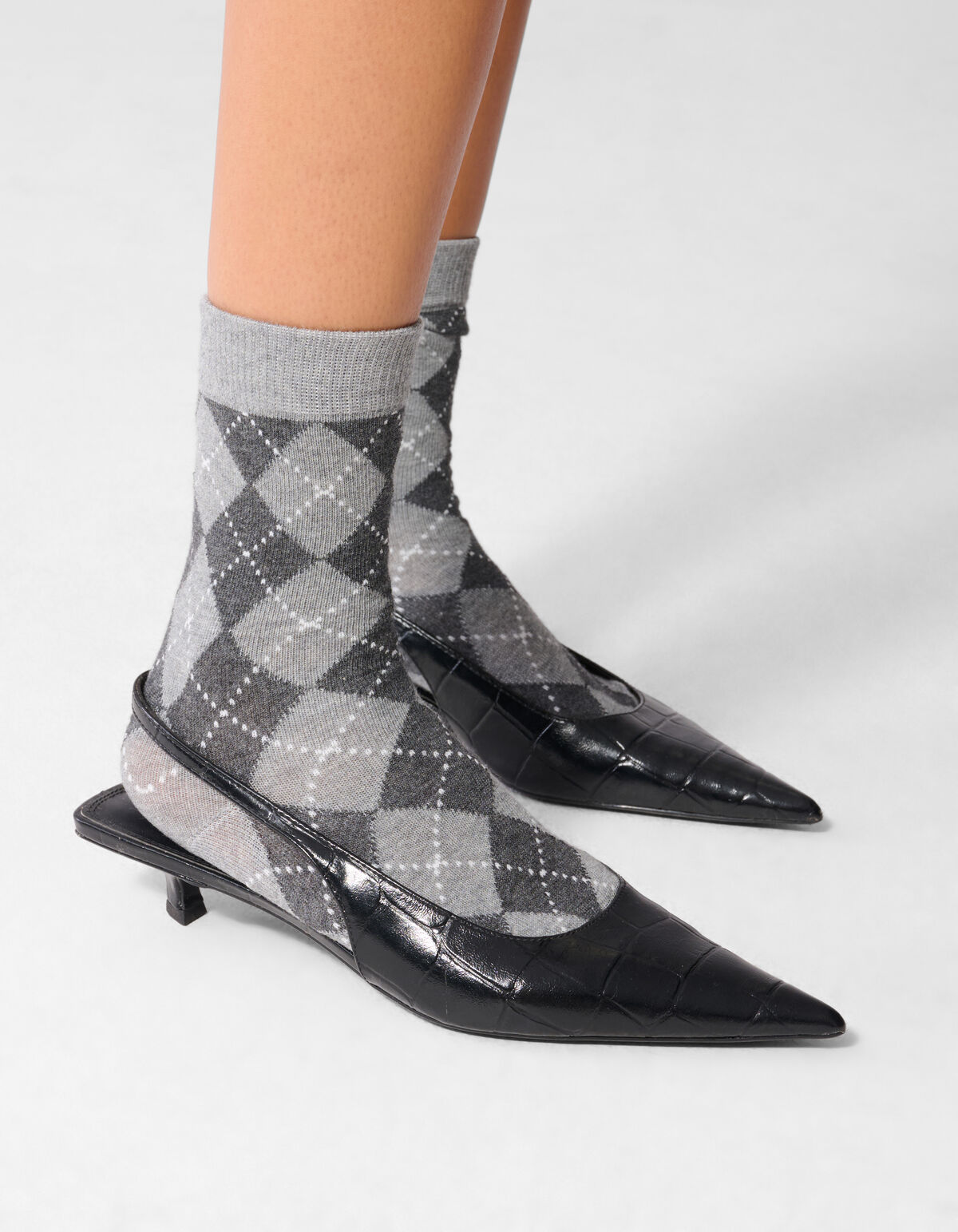 Ruiten Sokken Grijs SHOEBY ACCESSOIRES