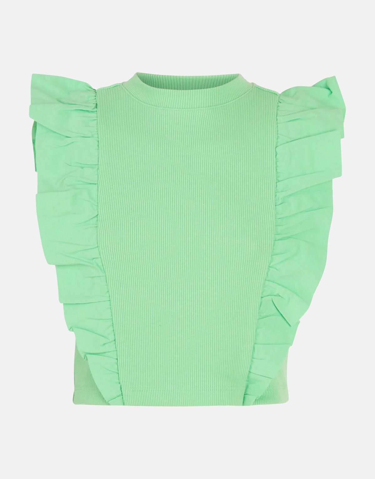 Ruffle T-shirt Groen SHOEBY GIRLS