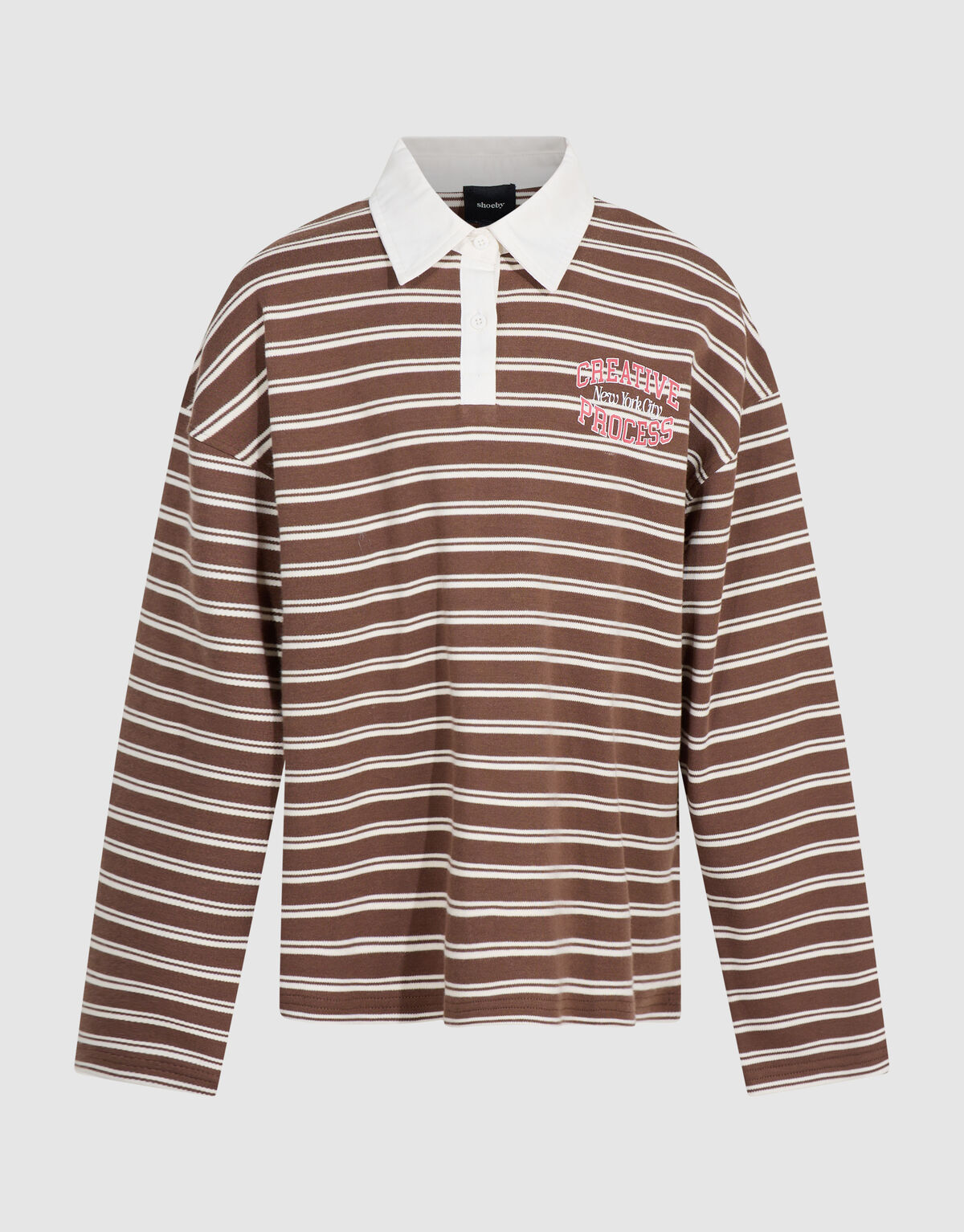 Gestreepte Polo Sweater Bruin SHOEBY BOYS