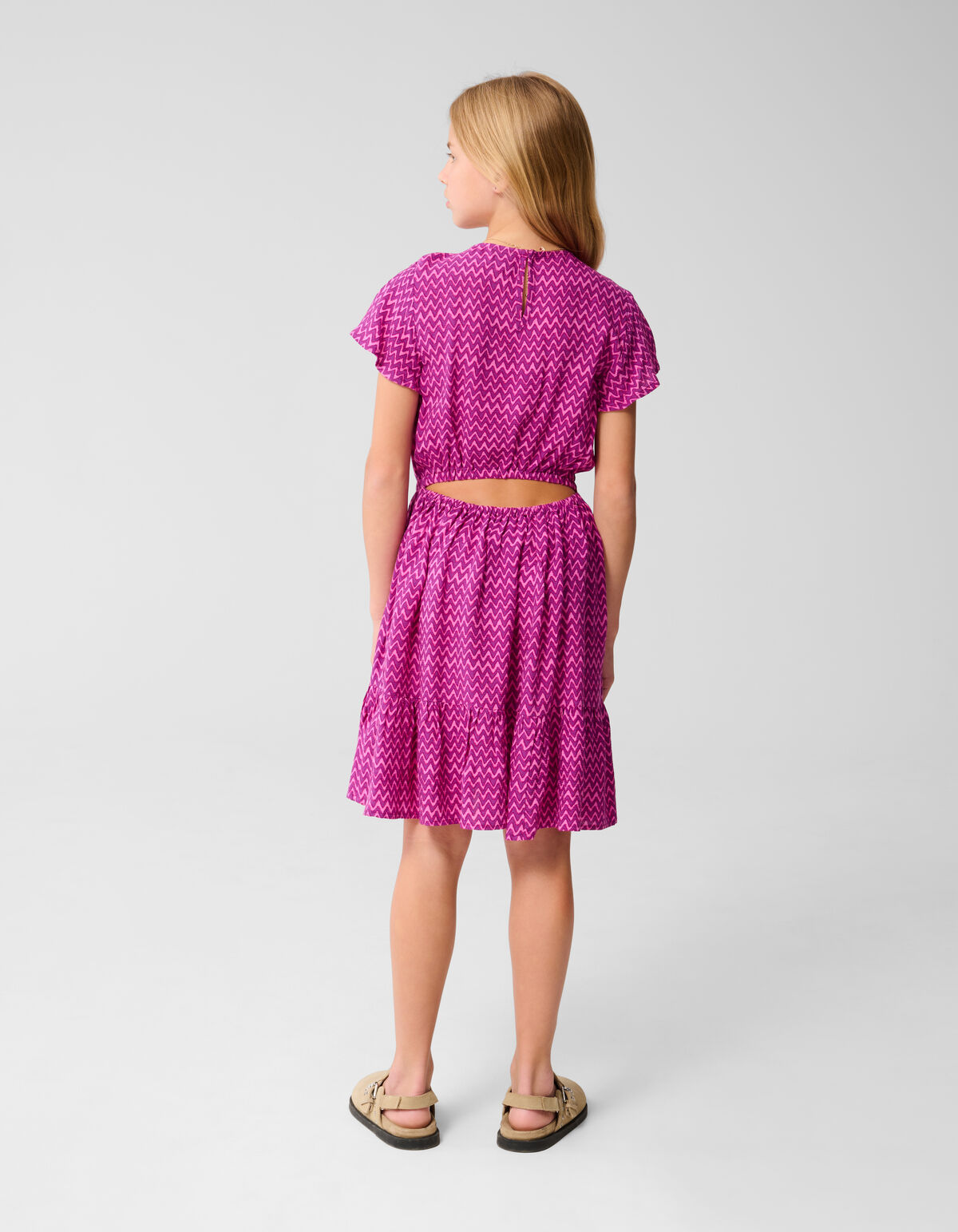 Printed Wave Jurk Roze SHOEBY GIRLS