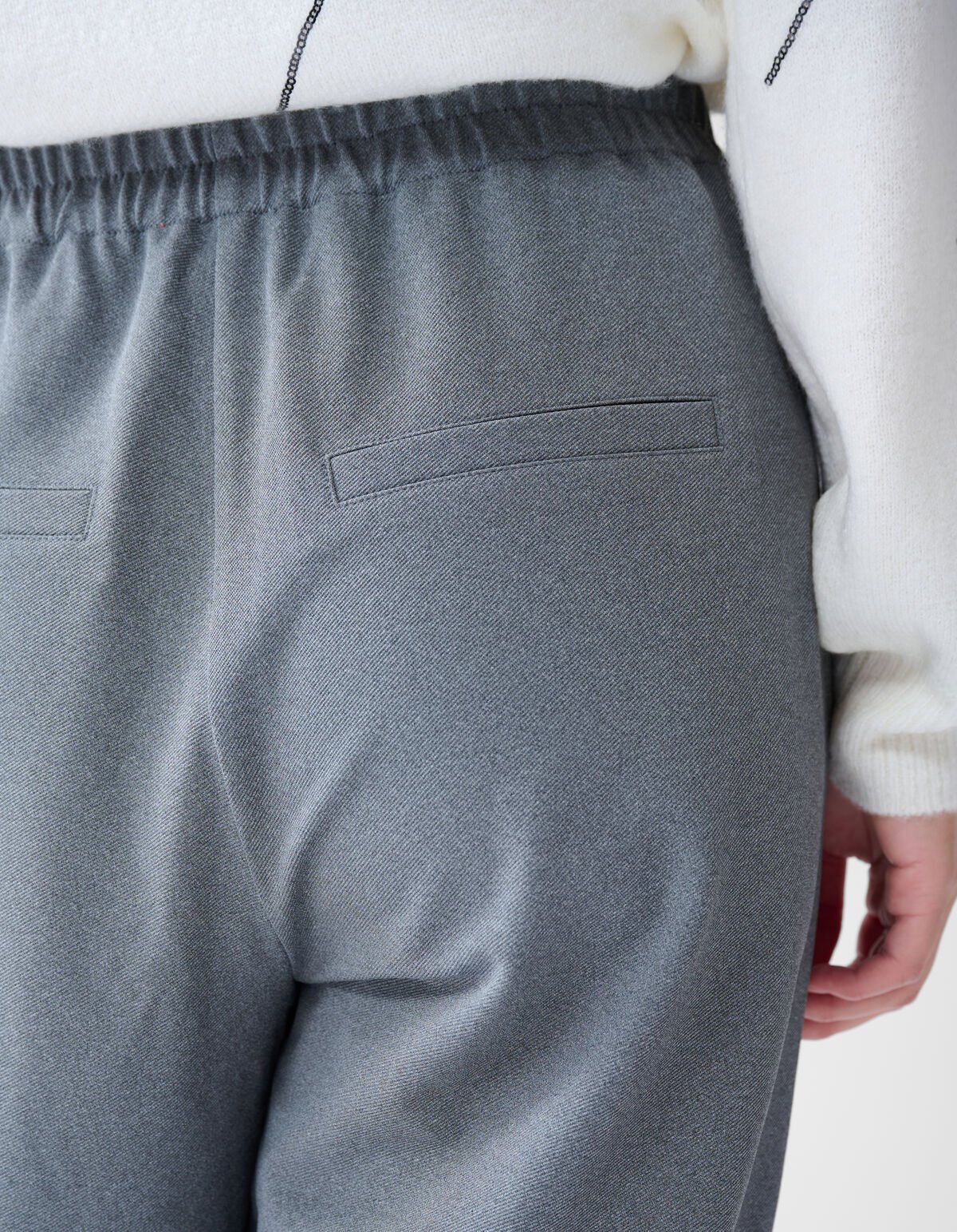 Basis Wide Leg Broek Grijs SHOEBY WOMEN