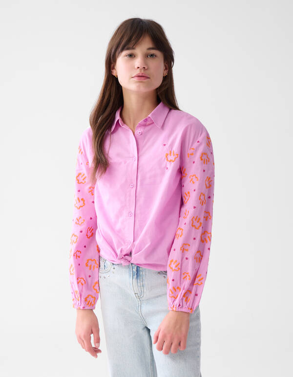 Embroidery Blouse Roze SHOEBY GIRLS