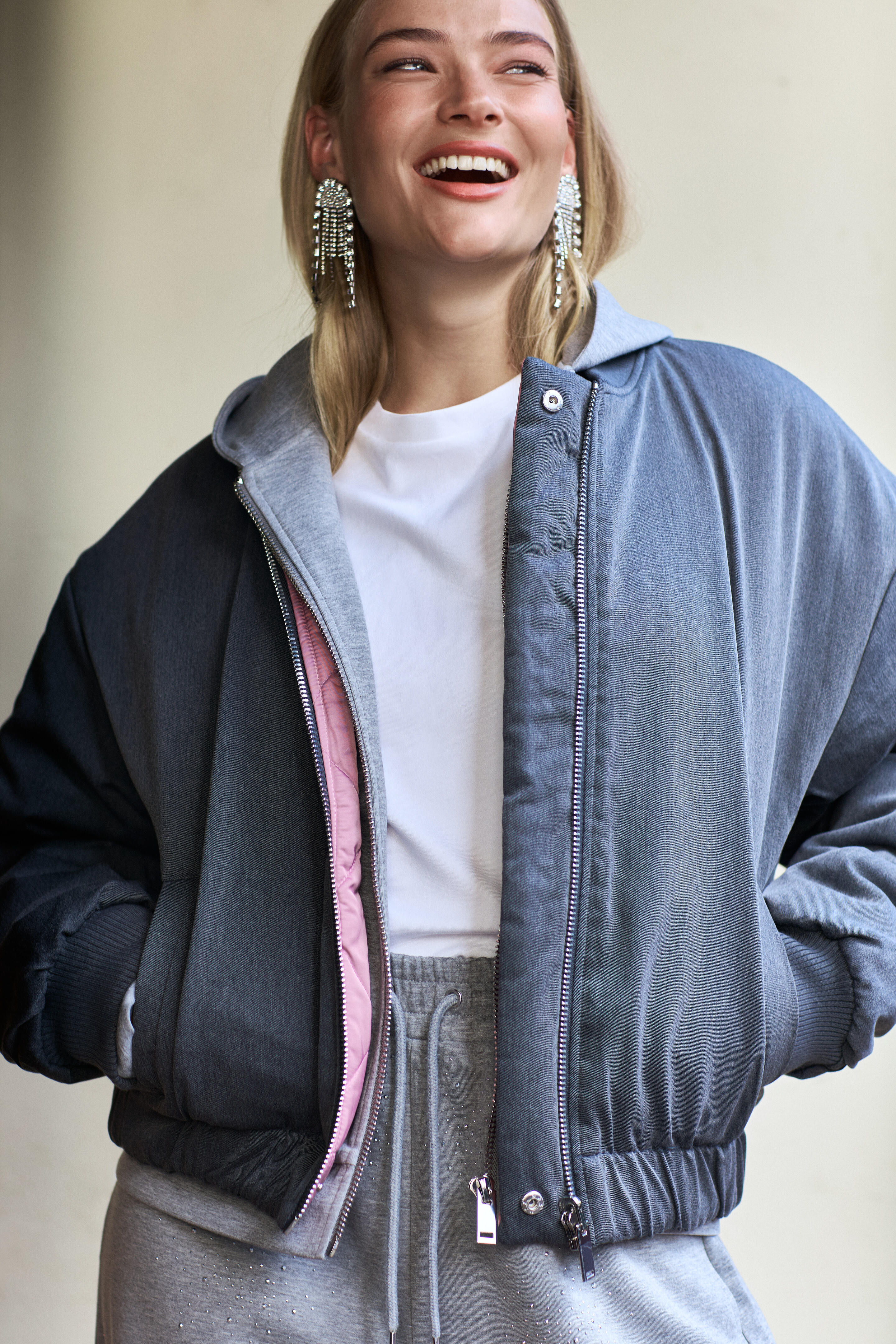 Reversible Bomber Jack Grijs By Fred SHOEBY WOMEN