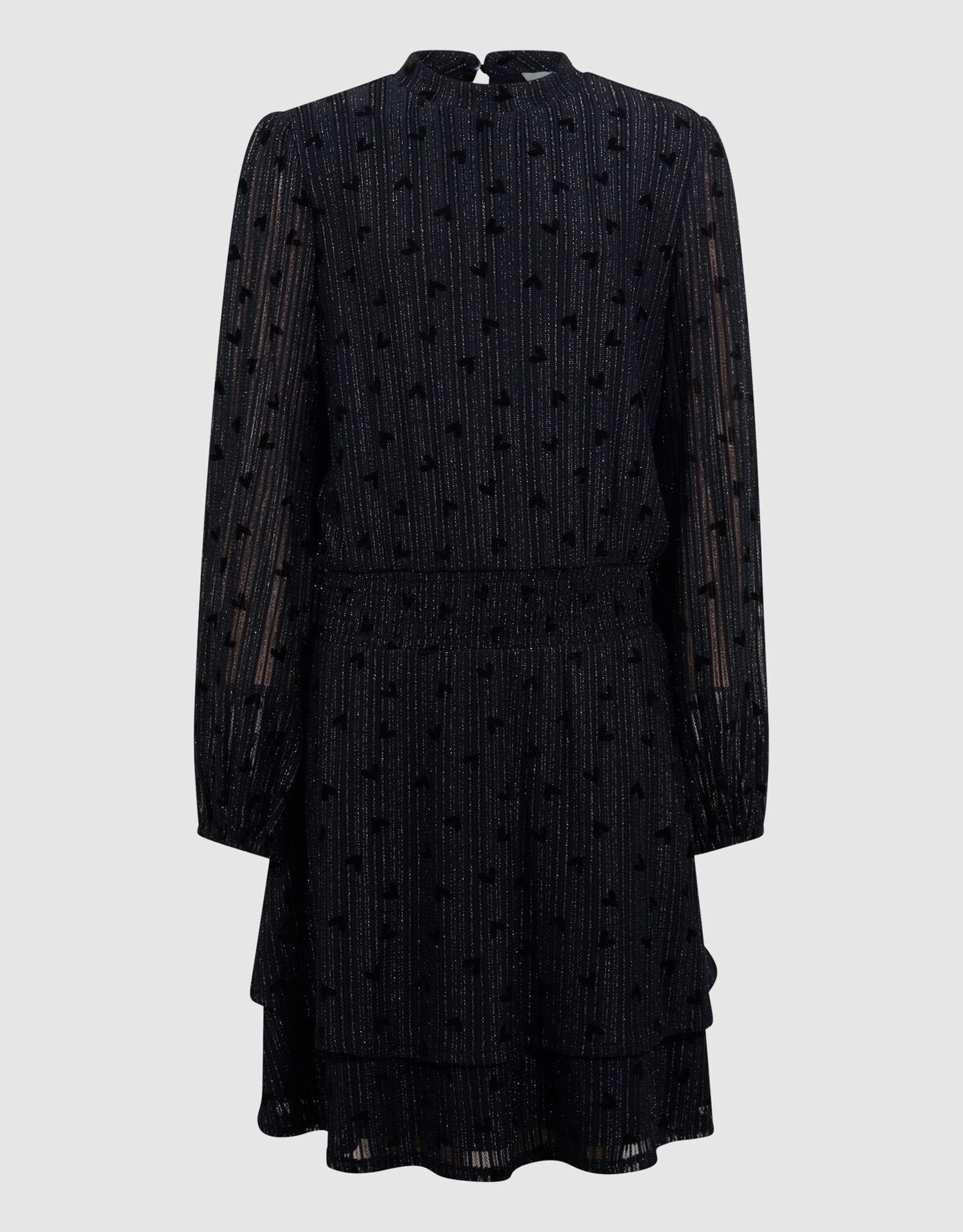 Mesh Heart Mini Jurk Zwart SHOEBY GIRLS