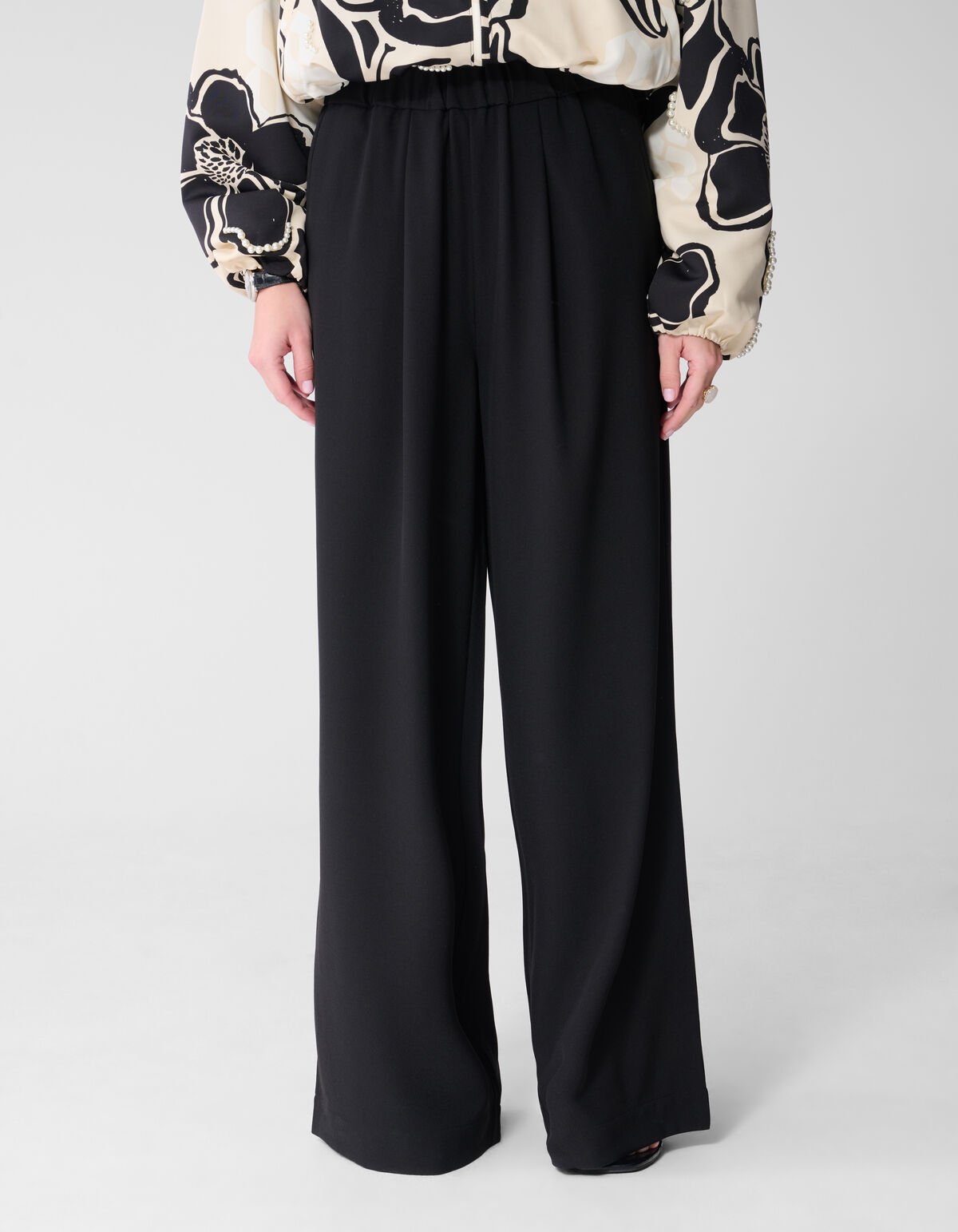 Wide Leg Fit Broek Zwart By Mieke SHOEBY WOMEN