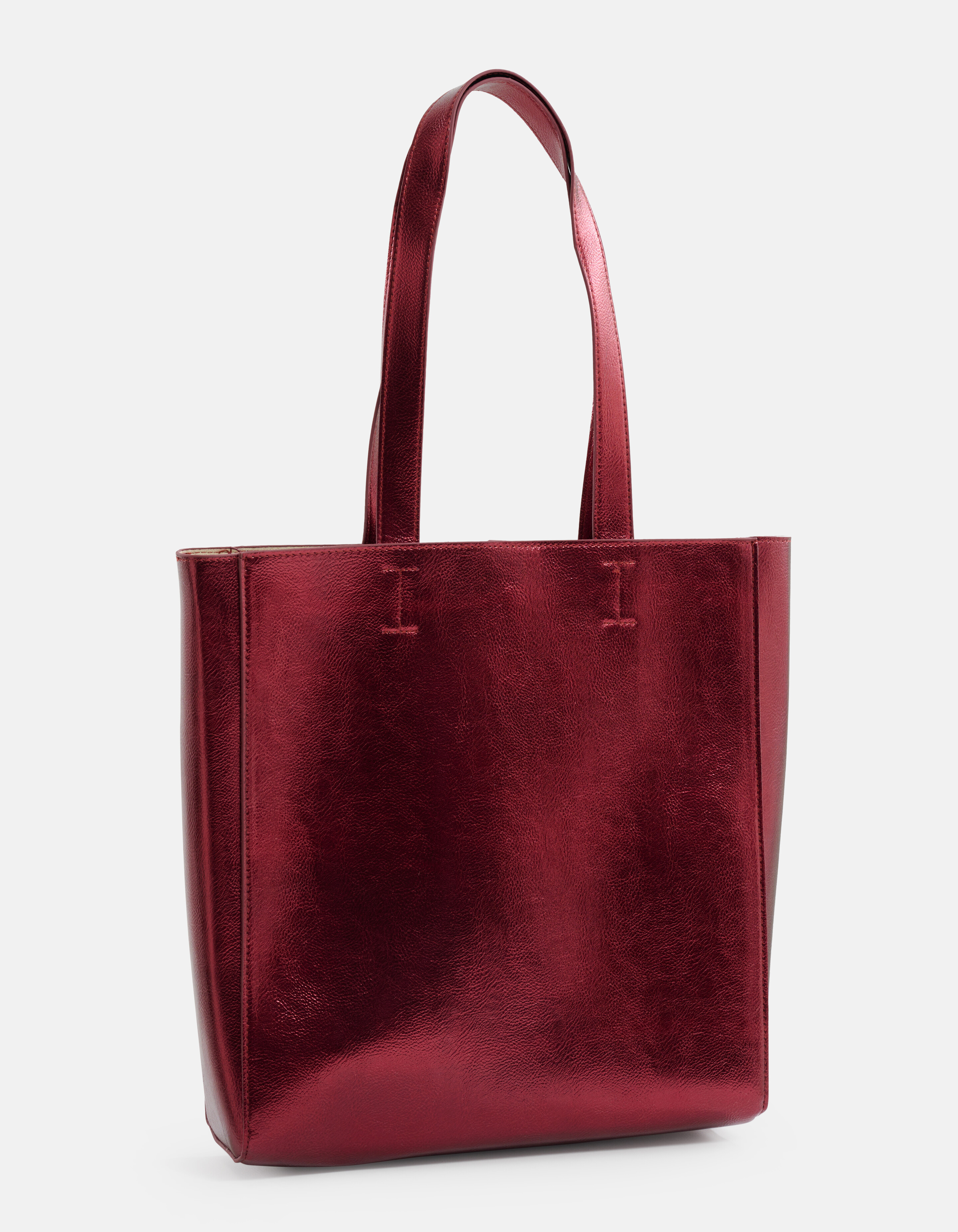 Metallic Shopper Tas Bordeaux SHOEBY ACCESSOIRES