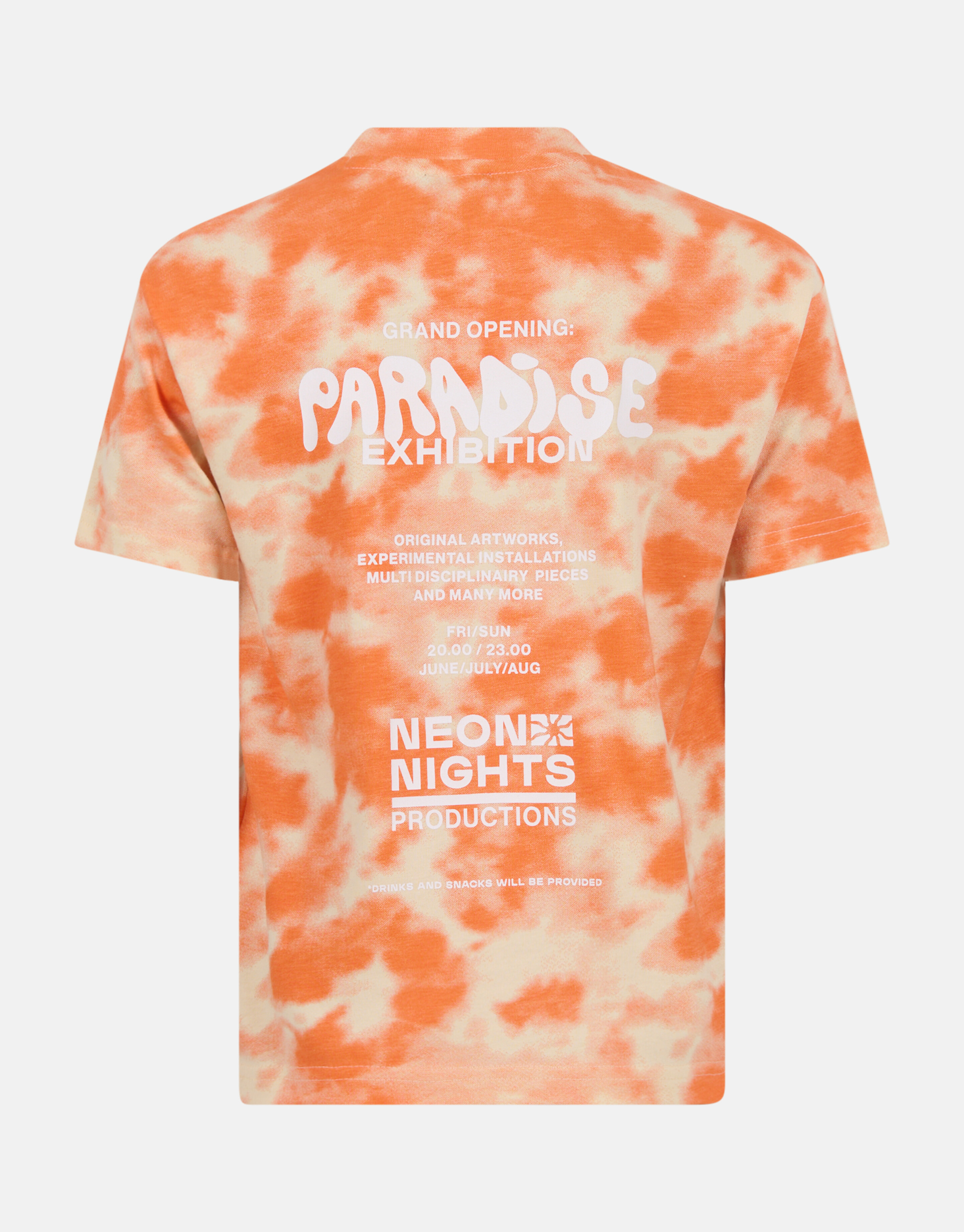 Tie Dye Print T-shirt Oranje SHOEBY BOYS
