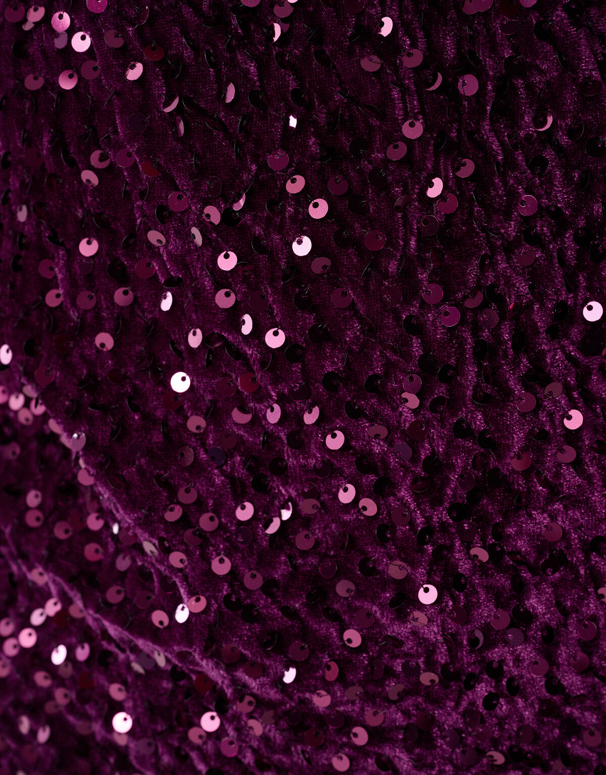 Sequin Longsleeve Top Donkerroze SHOEBY GIRLS