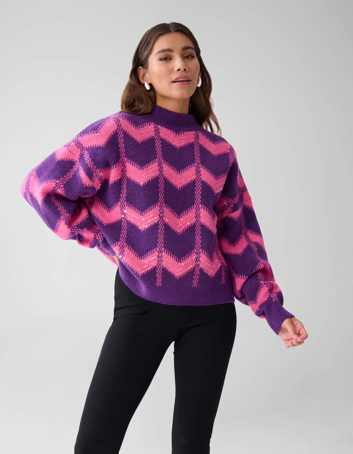 Sequin Dames Trui Paars By Furmey SHOEBY WOMEN