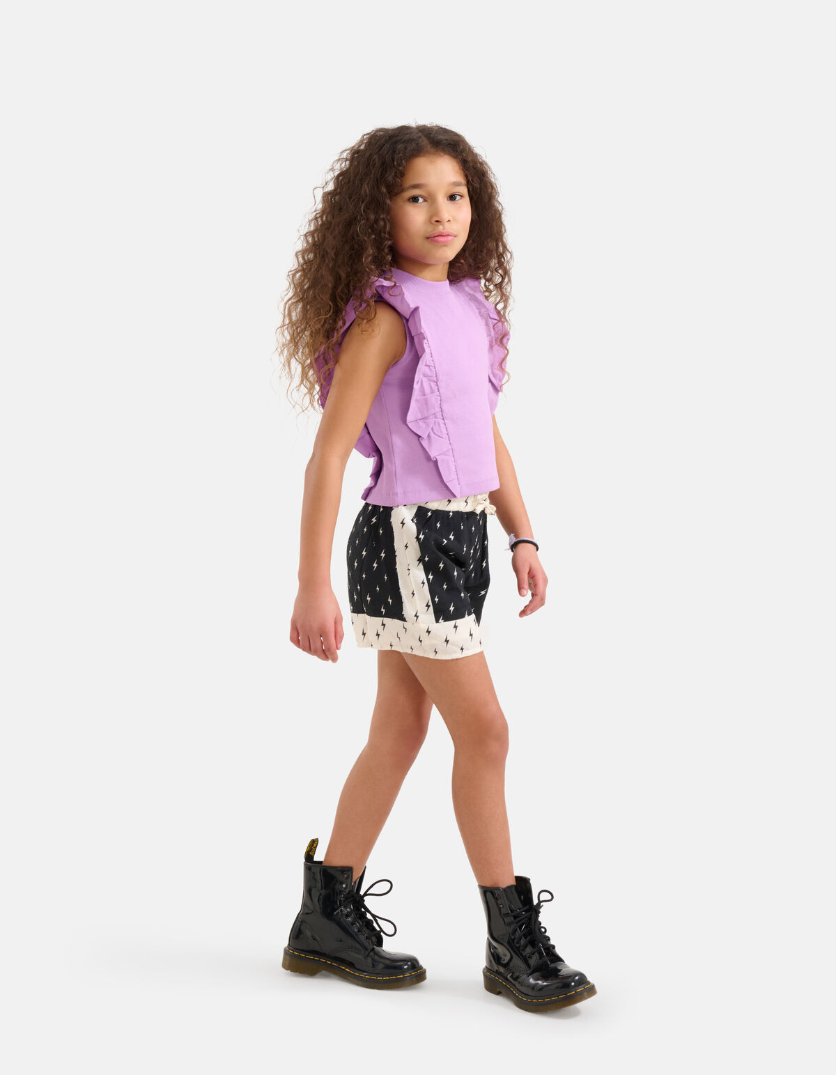 Printed Short Zwart/ Gebroken Wit SHOEBY GIRLS