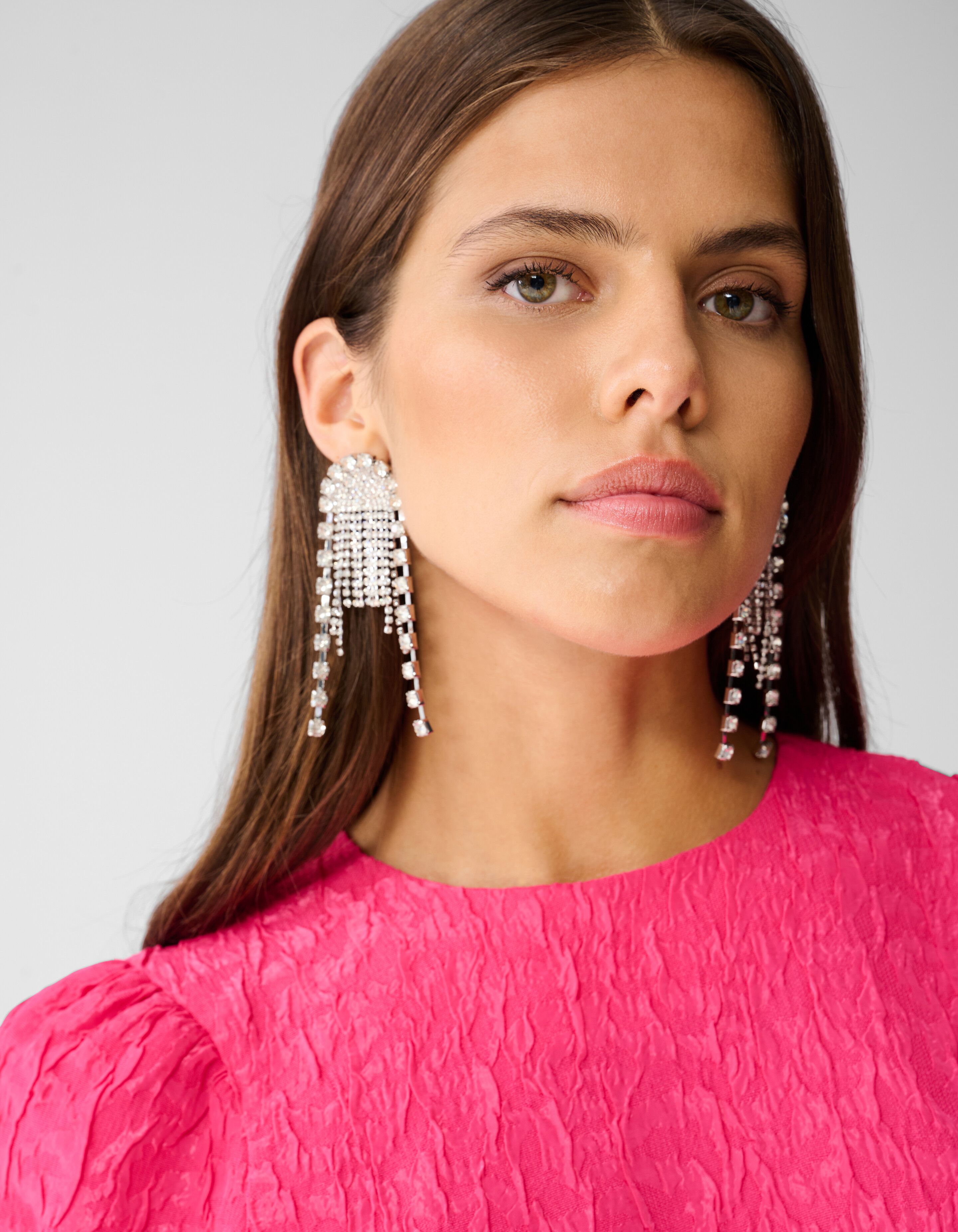 Multi Strass Oorbellen Zilver SHOEBY ACCESSOIRES