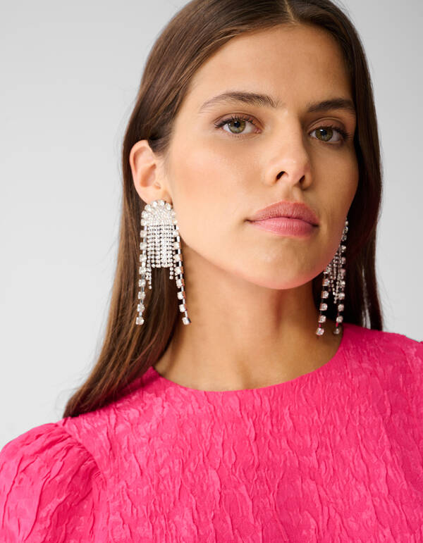 Multi Strass Oorbellen Zilver SHOEBY ACCESSOIRES