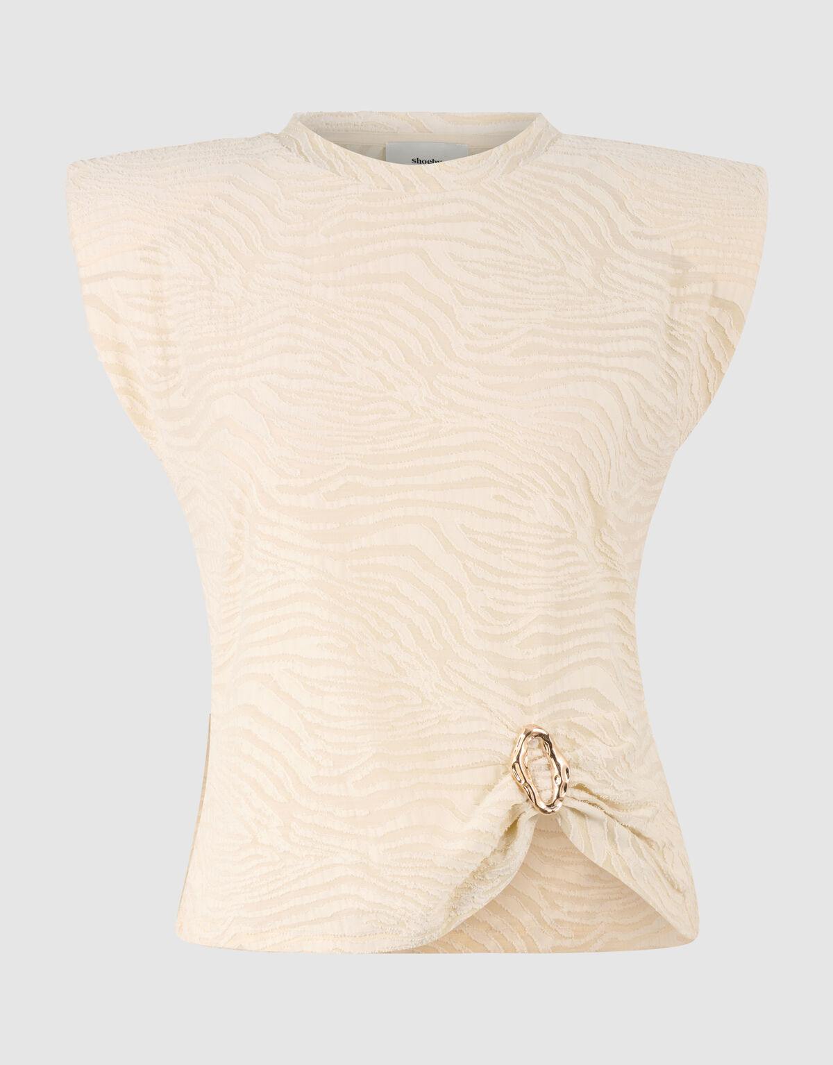 Zebra Organic Top Gebroken Wit SHOEBY WOMEN