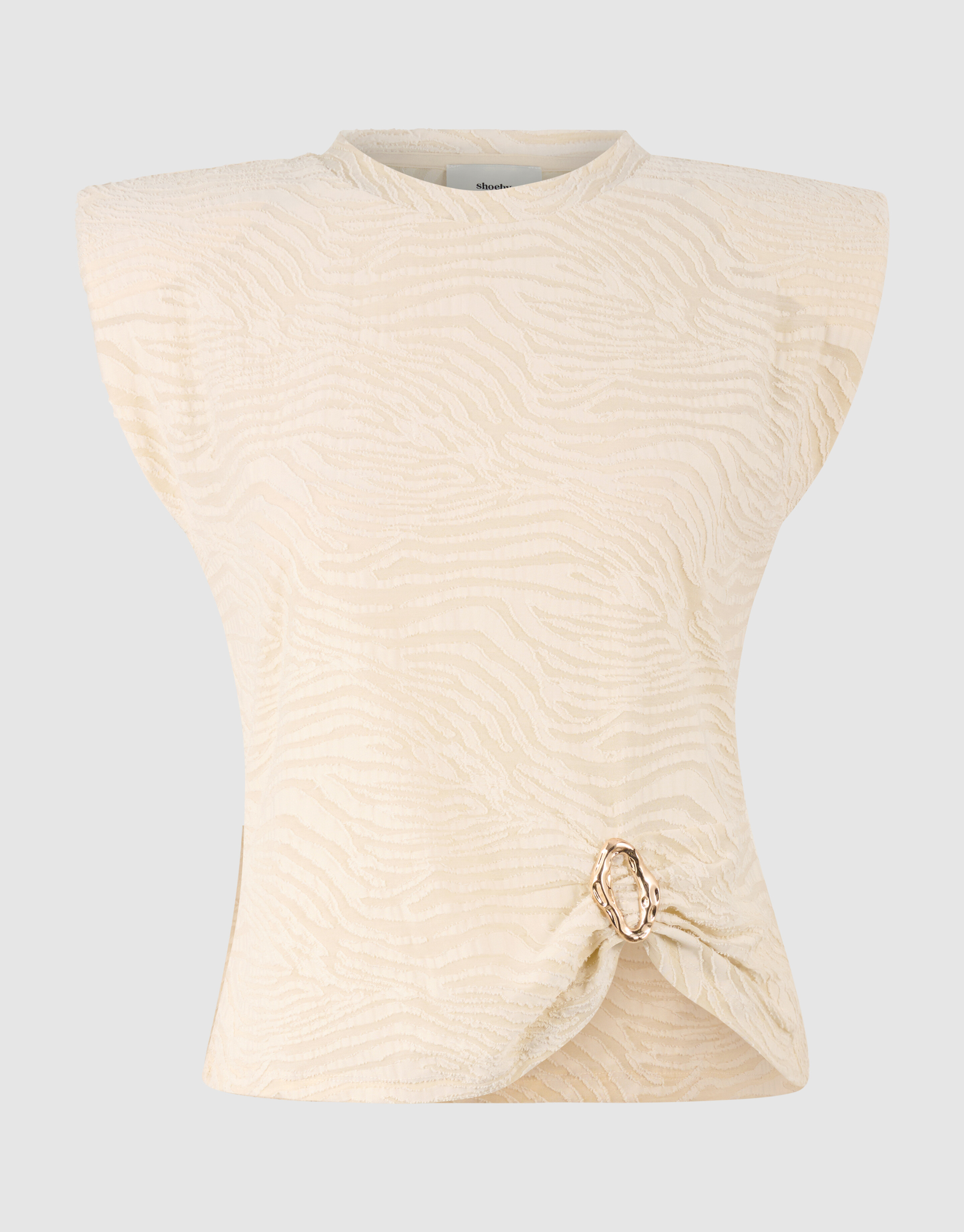 Zebra Organic Top Gebroken Wit SHOEBY WOMEN