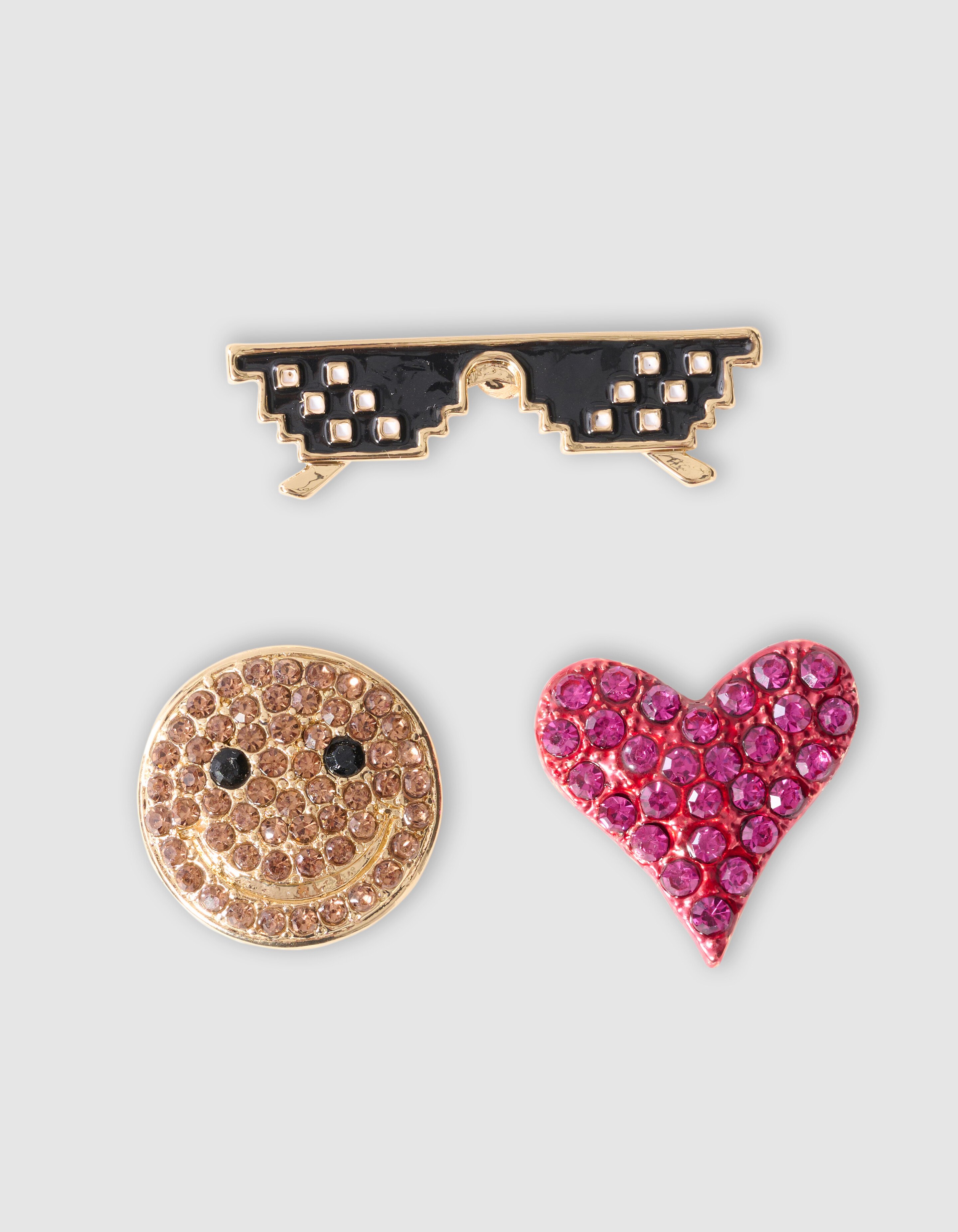 Smile Broche Set Goud SHOEBY ACCESSOIRES