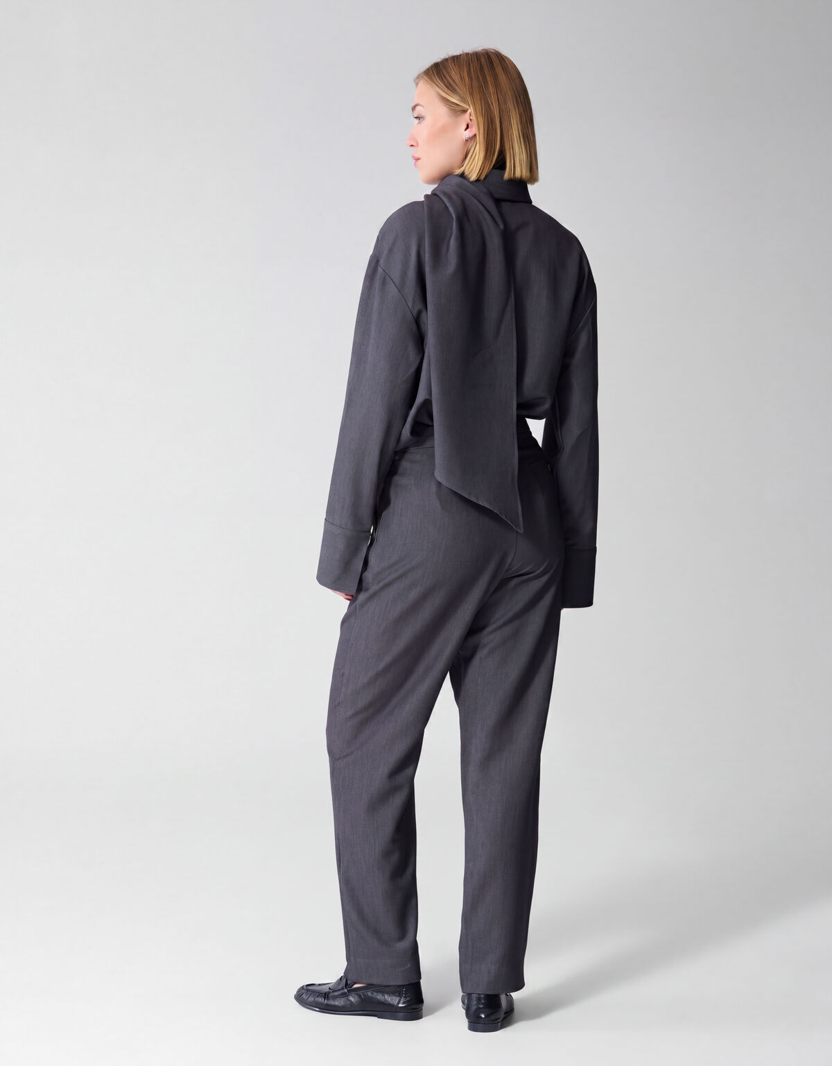 Oversized Tailored Blouse Donkergrijs By Lonneke SHOEBY WOMEN
