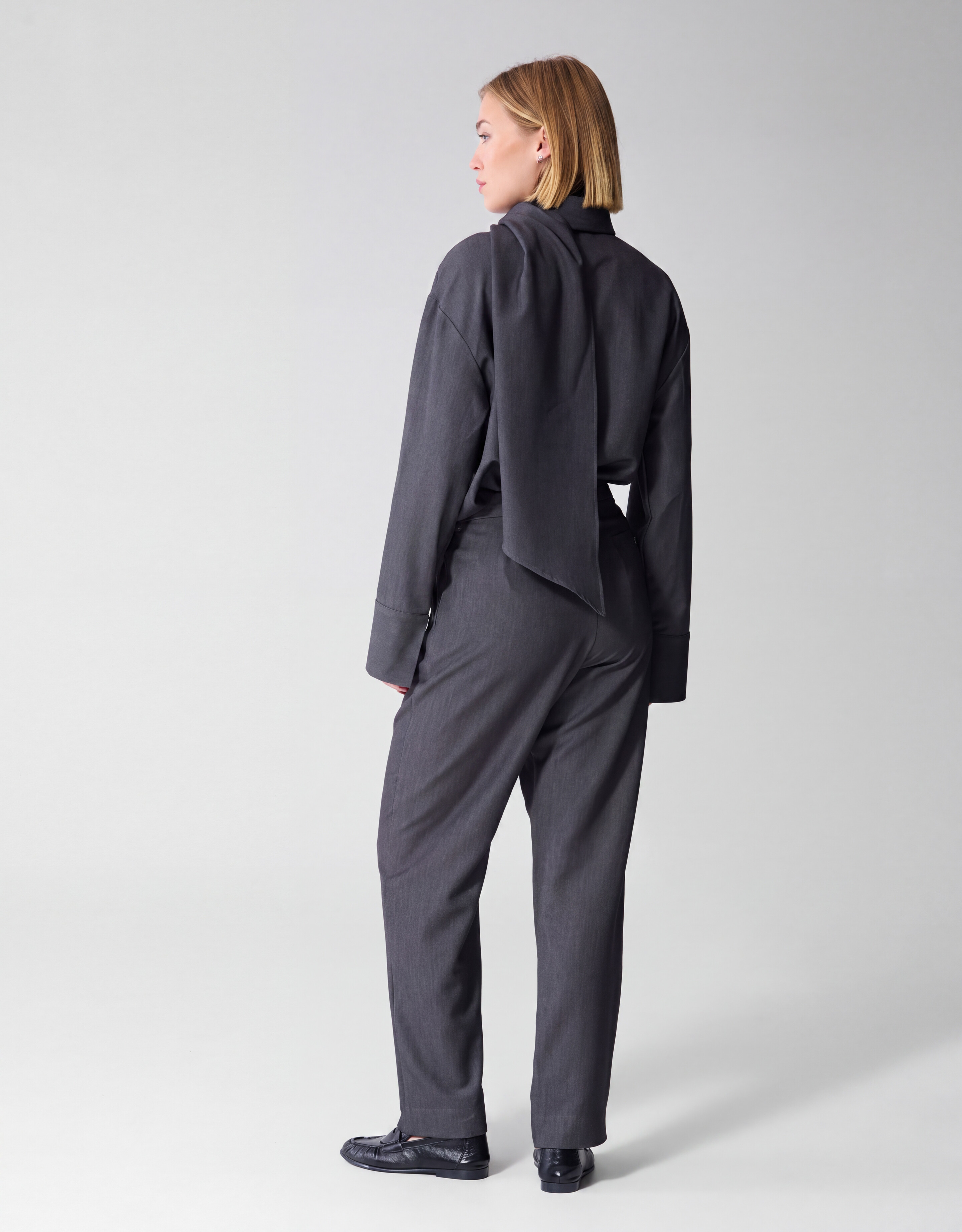 Oversized Tailored Blouse Donkergrijs By Lonneke SHOEBY WOMEN