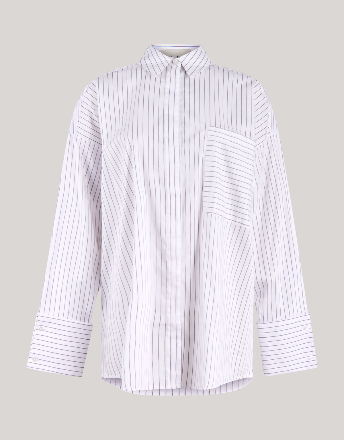 Pinstripe Blouse Wit By Lonneke SHOEBY WOMEN