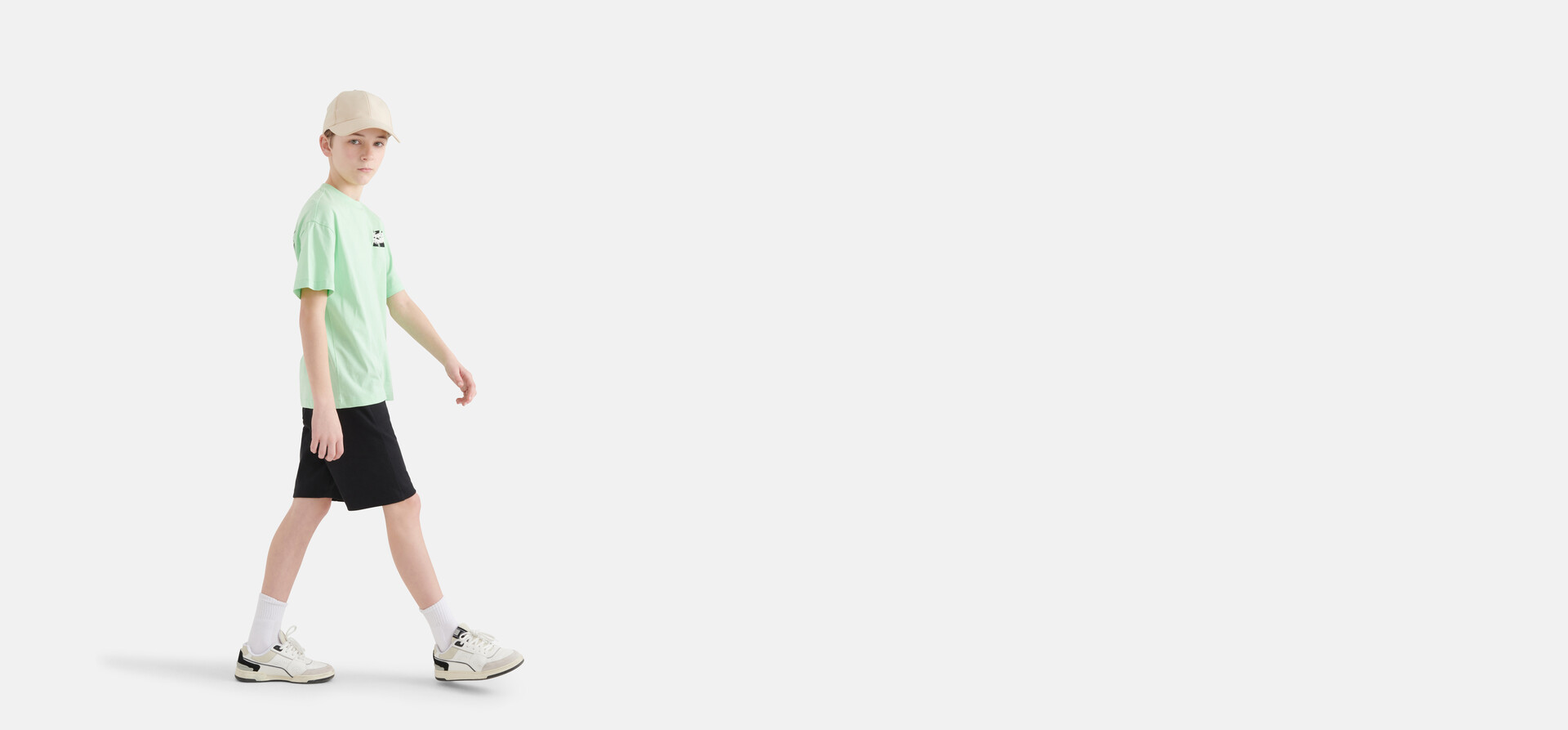 Puff T-shirt Lichtgroen SHOEBY BOYS