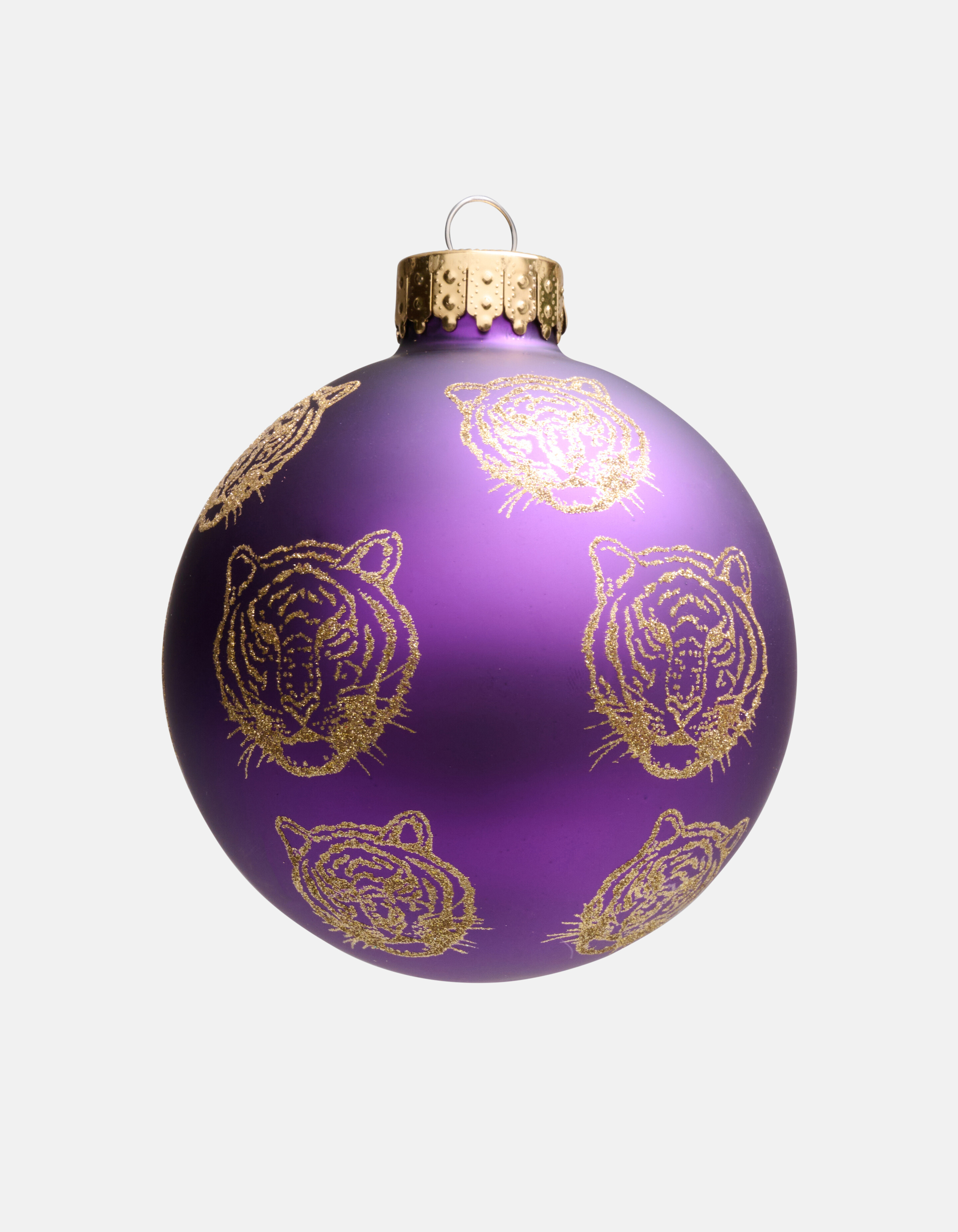 Leopard Kerstbal Paars By Fred SHOEBY ACCESSOIRES