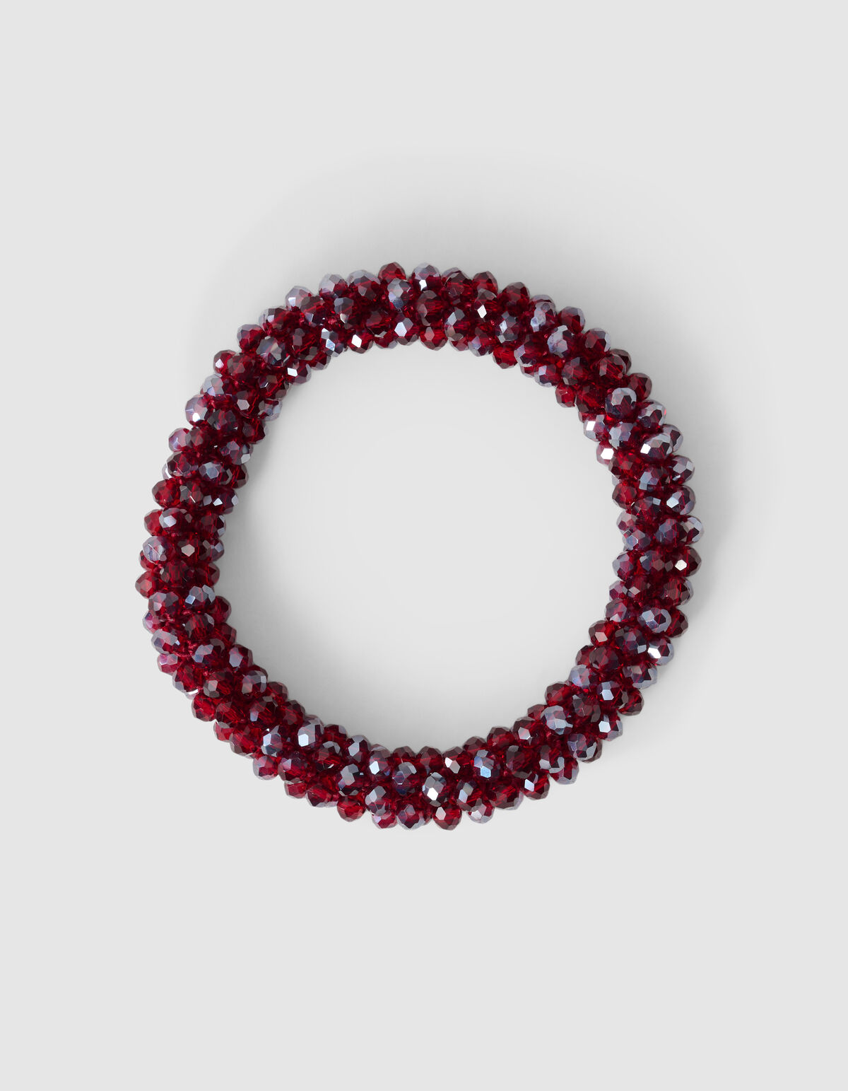 Beaded Haarelastiek Donkerrood SHOEBY ACCESSOIRES