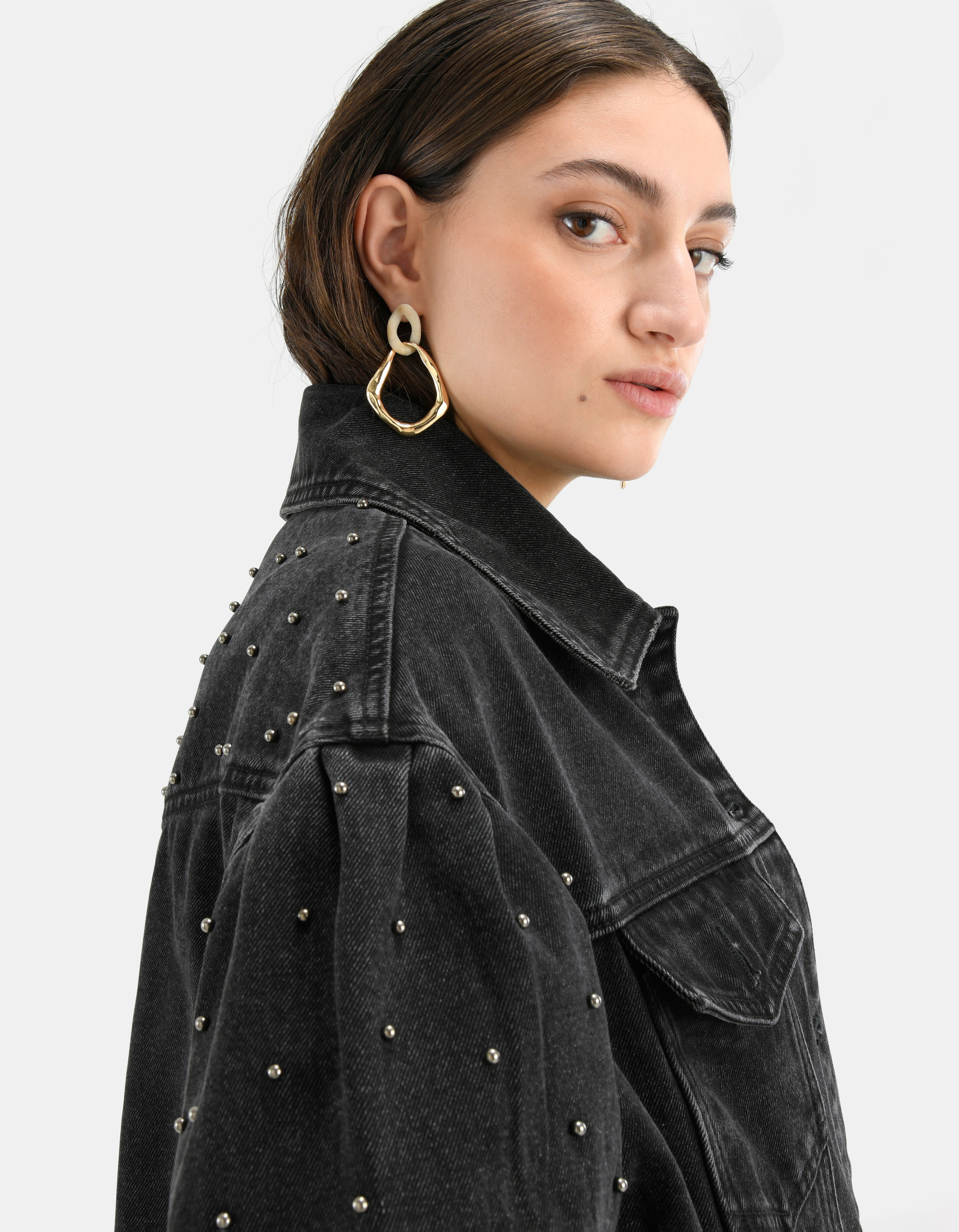 Denim Stud Jas EKSEPT
