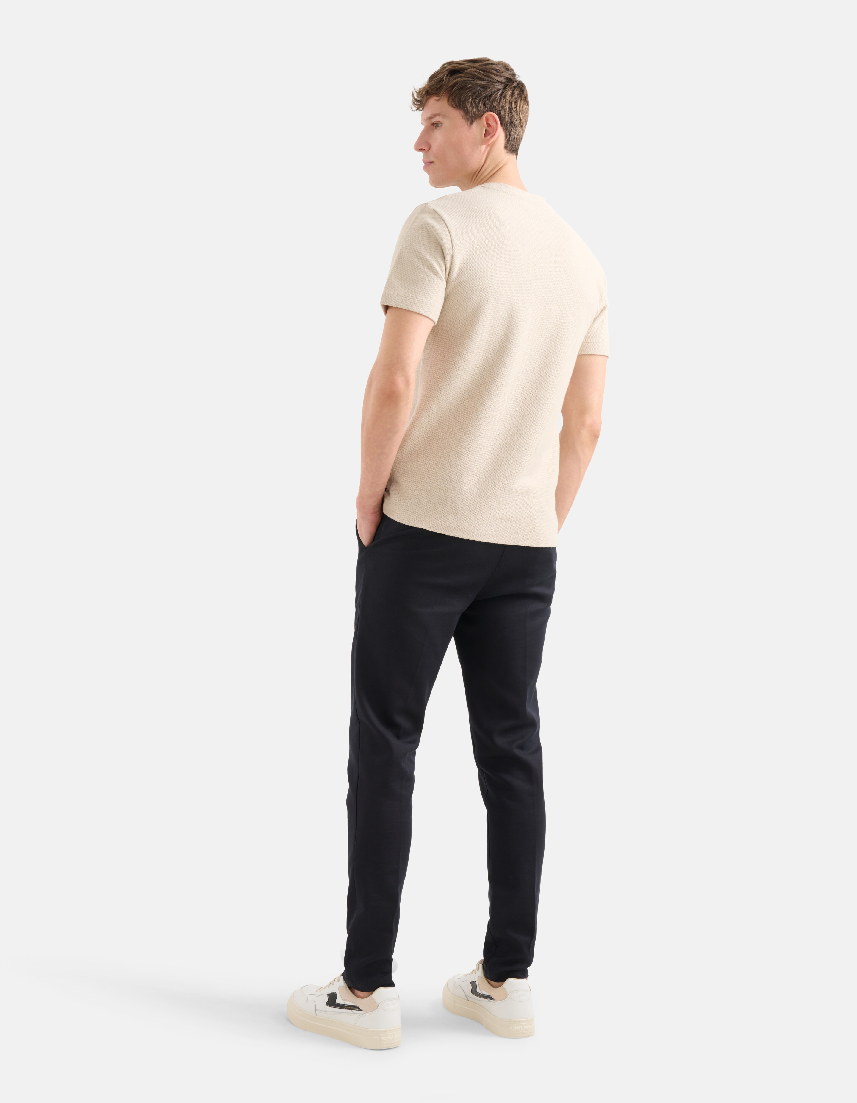 Structuur T-shirt Beige SHOEBY MEN