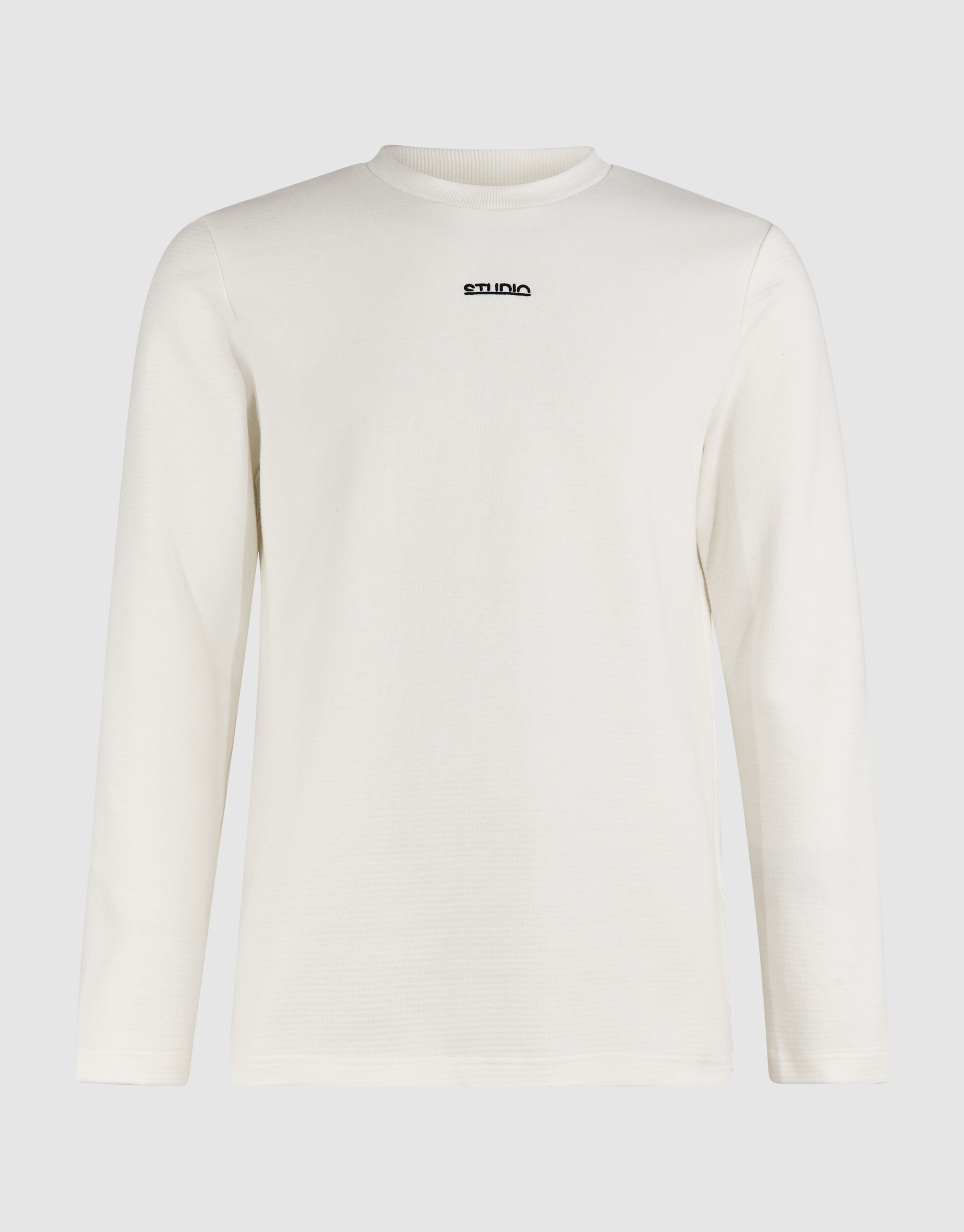 Studio Structuur T-shirt Gebroken Wit SHOEBY MEN