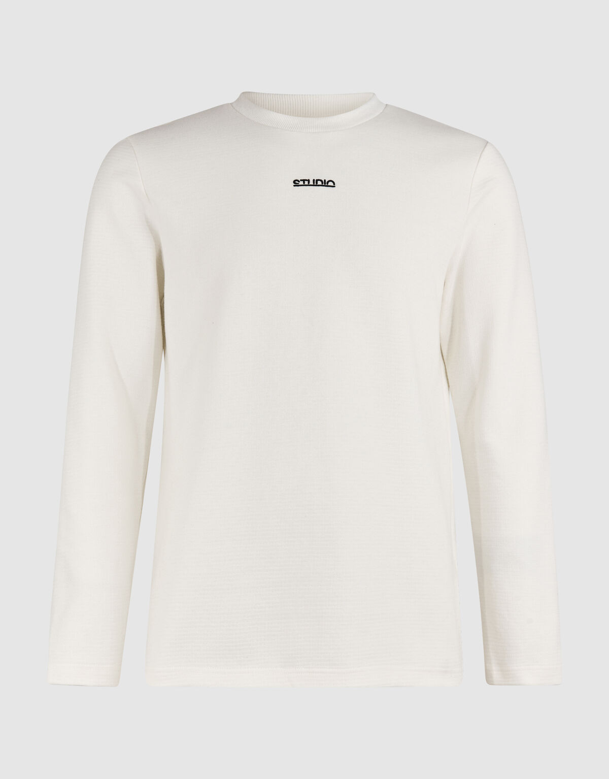 Studio Structuur T-shirt Gebroken Wit SHOEBY MEN