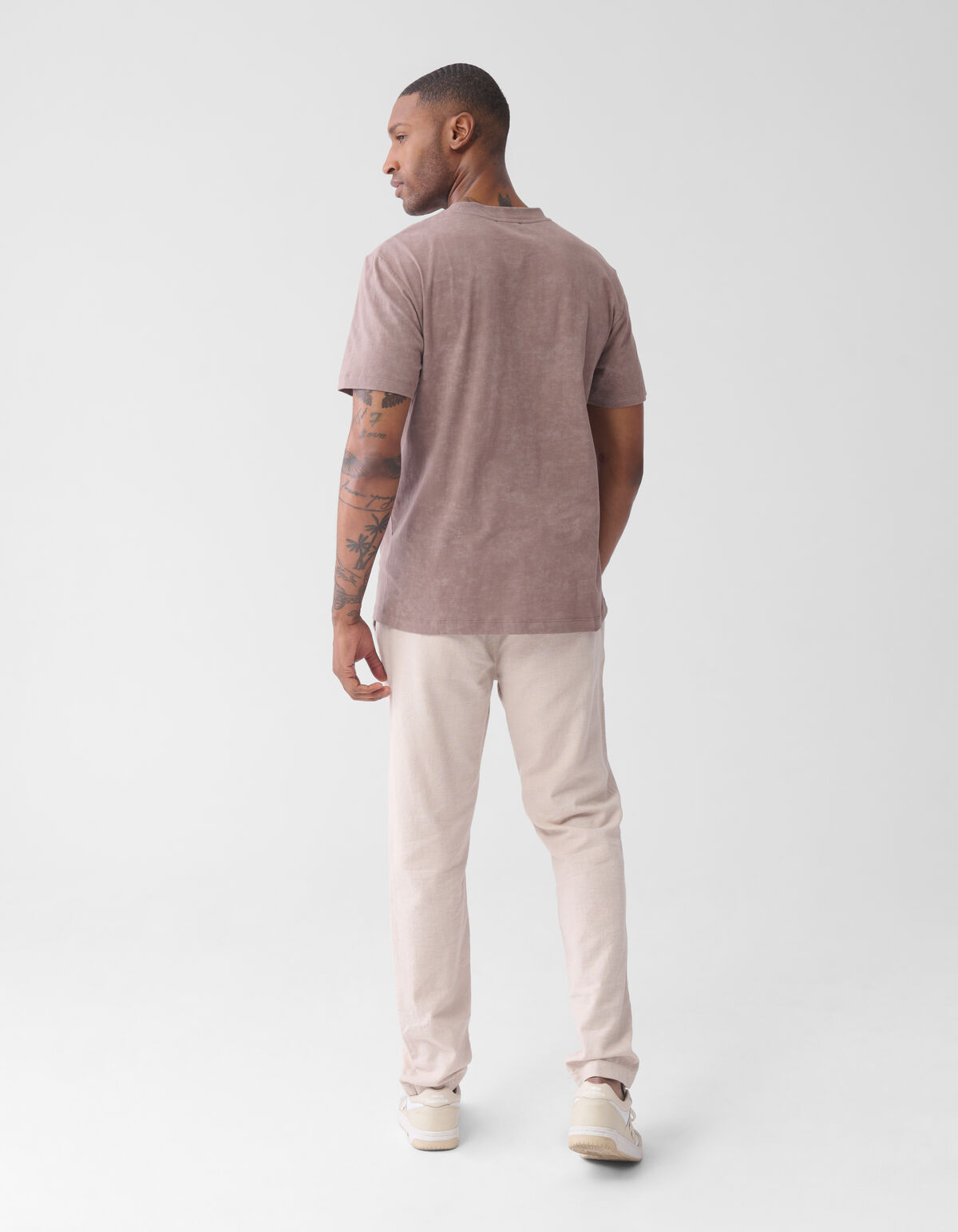 Printed T-shirt Lichtbruin SHOEBY MEN