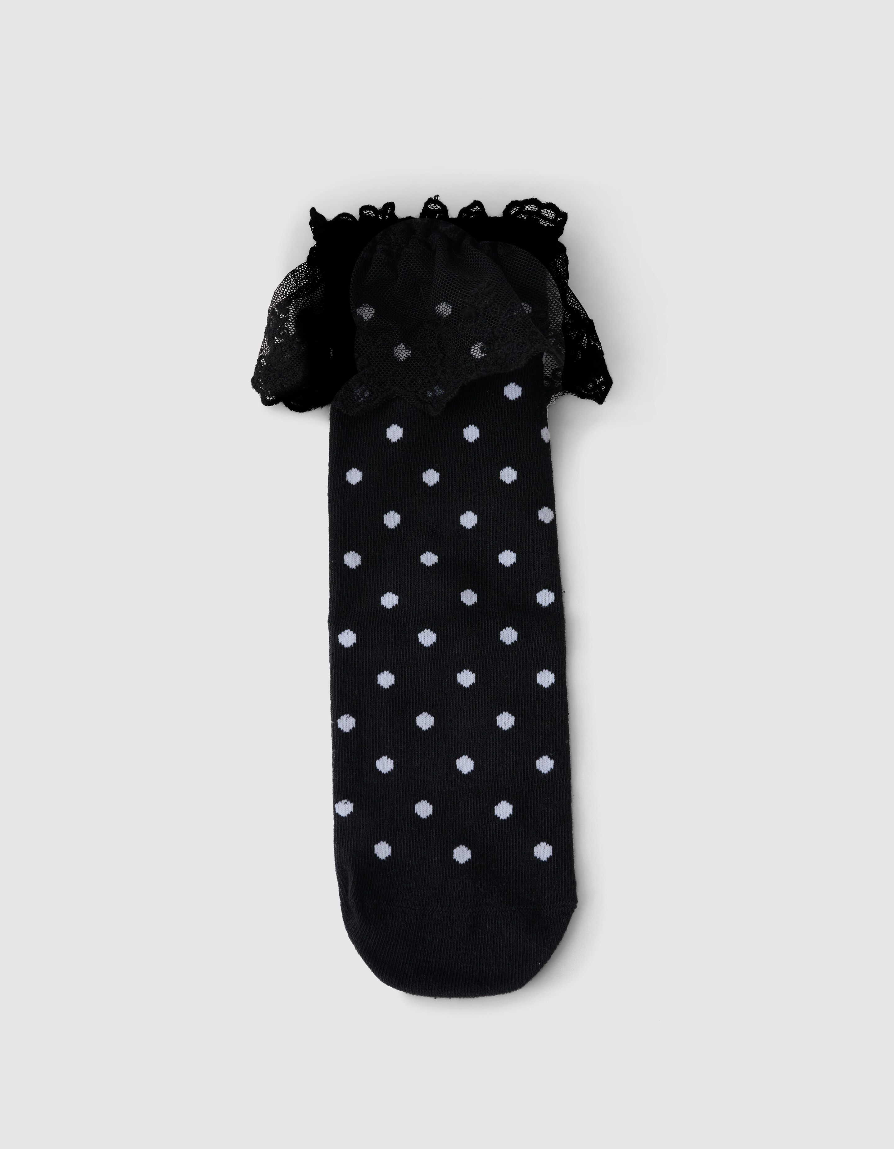 Kanten Polkadot Sokken Zwart SHOEBY ACCESSOIRES