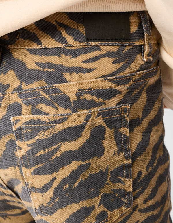 Tijger Wide Leg Jeans Bruin SHOEBY GIRLS