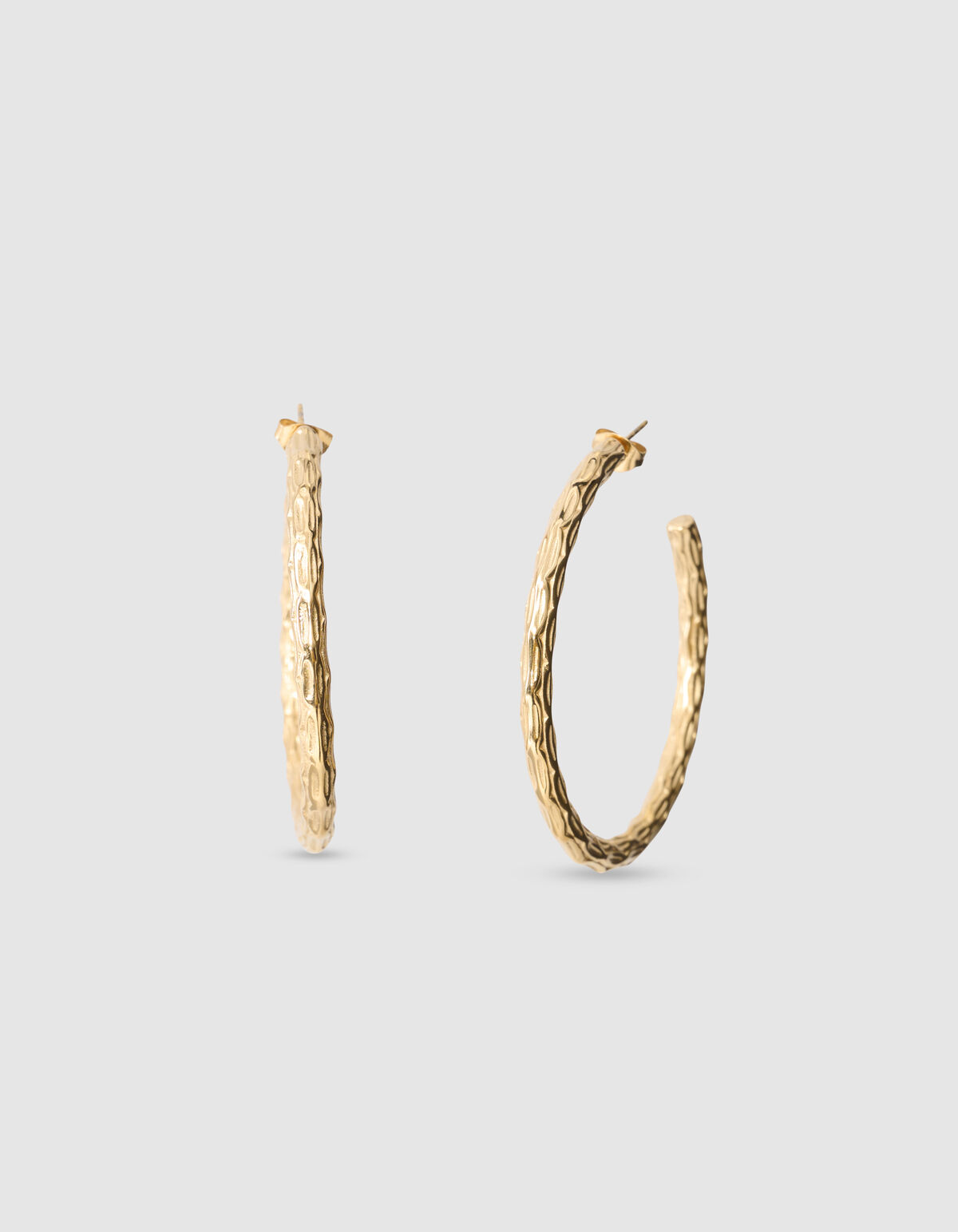 Hammered Hoop Oorbellen Goud SHOEBY ACCESSOIRES