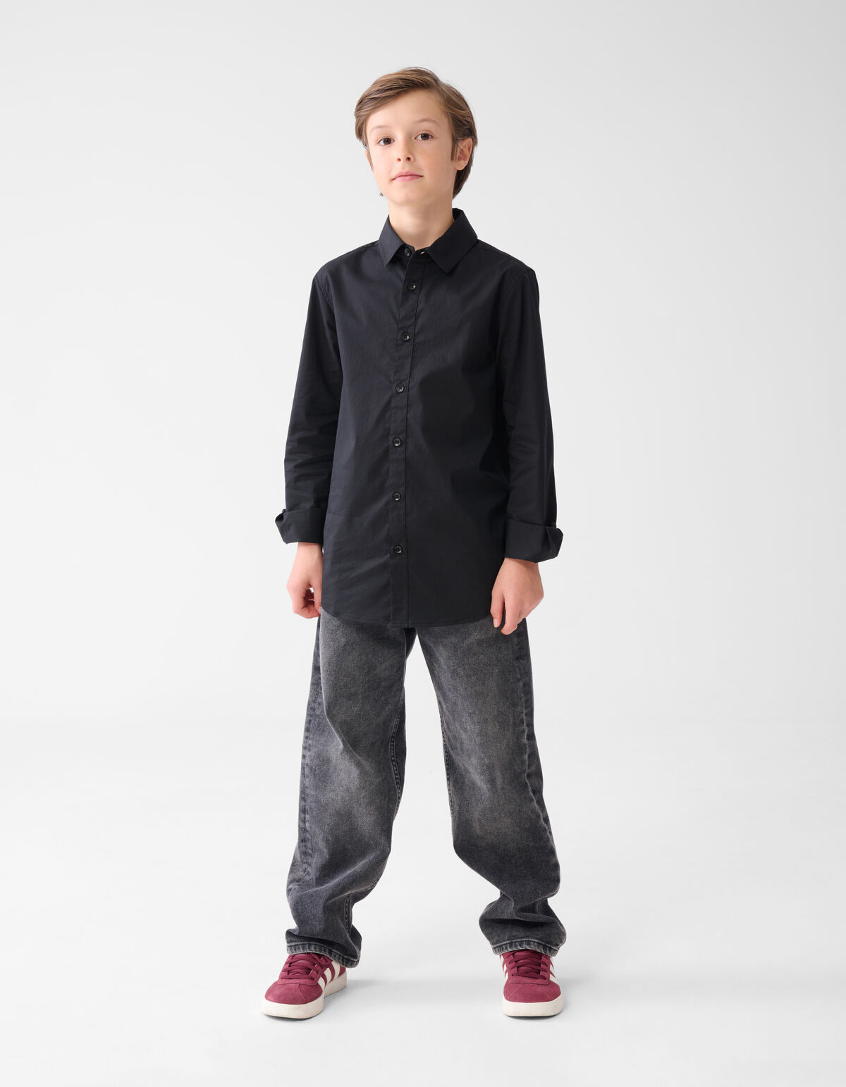 Basis Overhemd Zwart SHOEBY BOYS