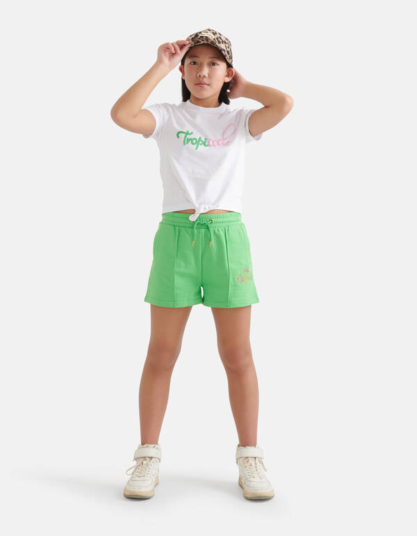 Geborduurde Opdruk T-shirt Wit SHOEBY GIRLS