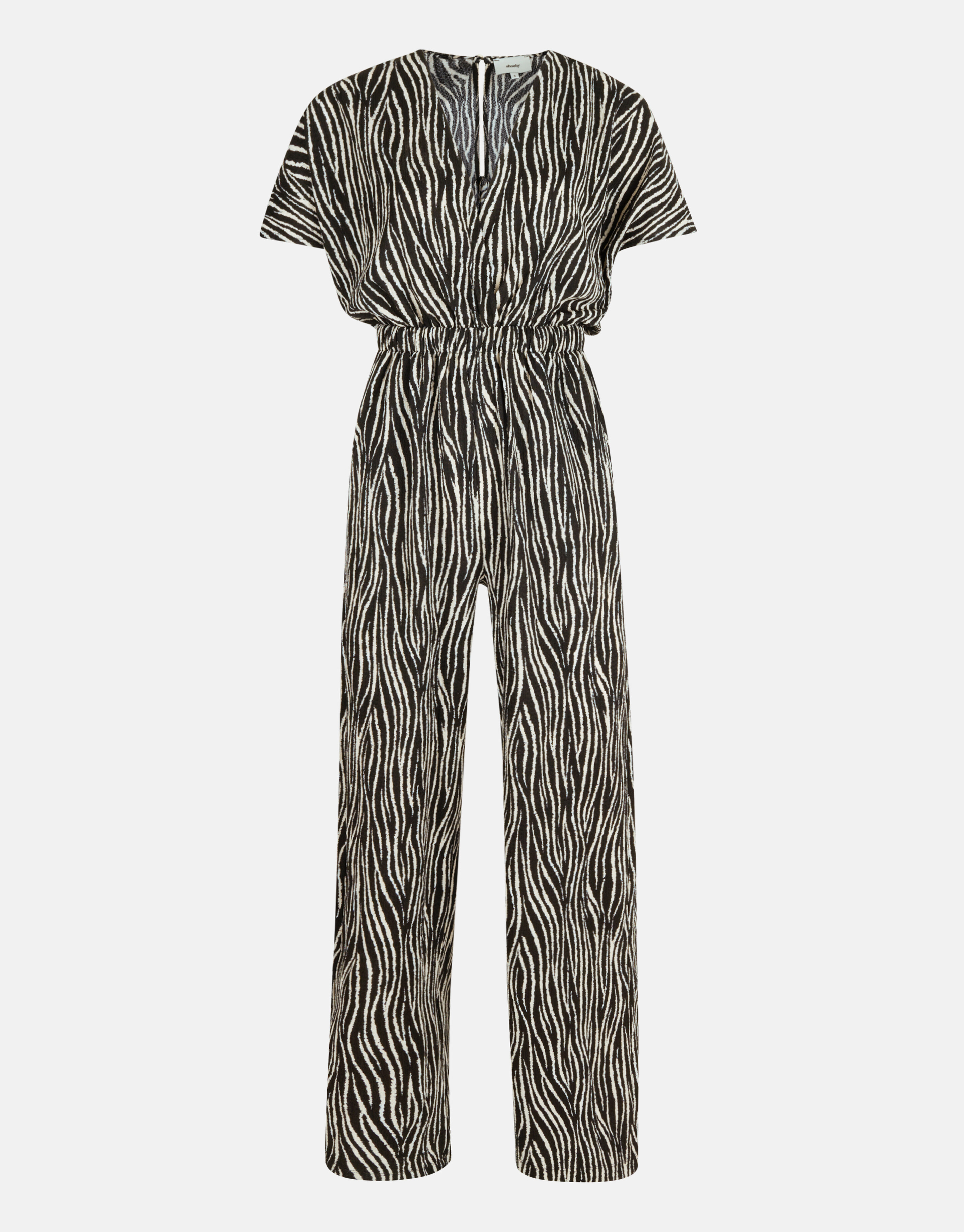 Crinkle Jumpsuit Zwart/Wit SHOEBY WOMEN