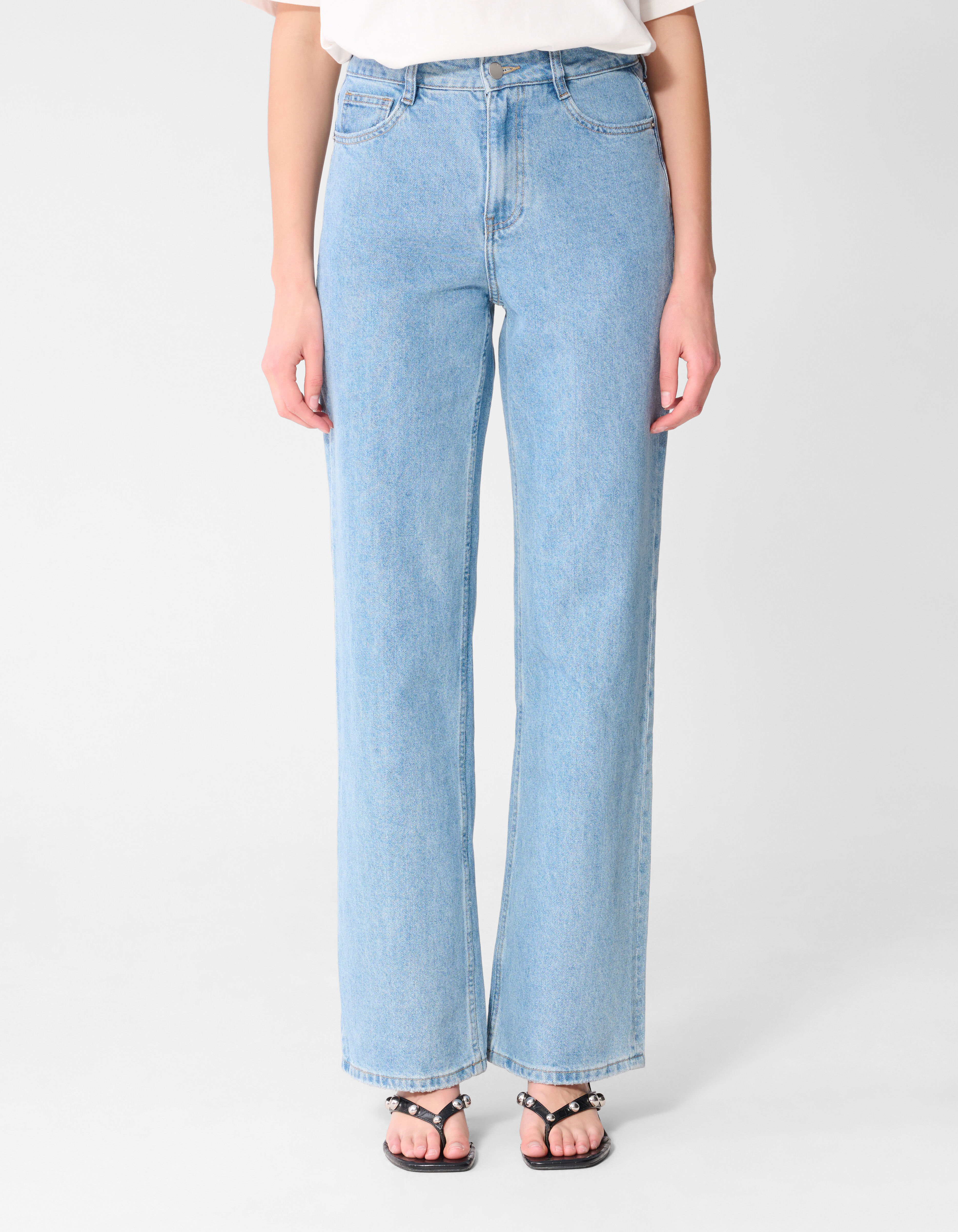 Wide Leg Fit Jeans Mediumstone | Shoeby