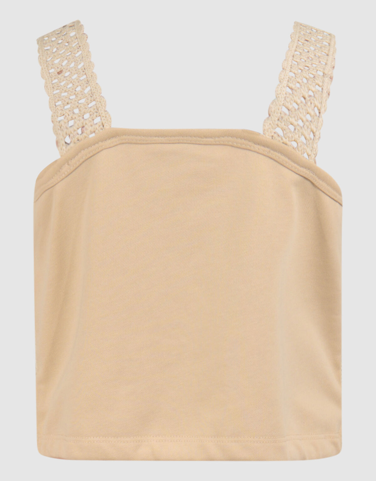 Crochet Artwork Top Gebroken Wit SHOEBY GIRLS