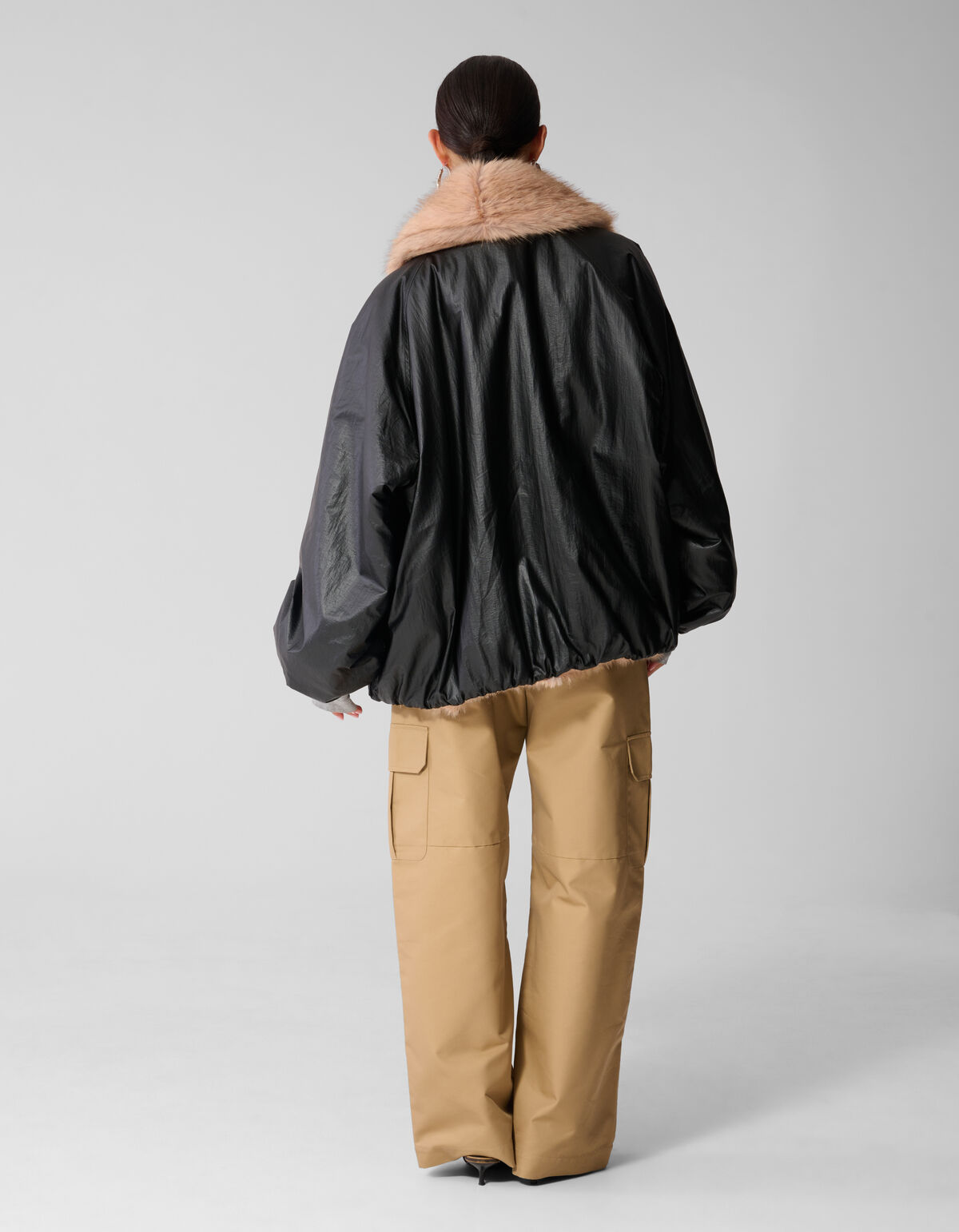 Reversible Nylon Faux Fur Jack Zwart By Anna SHOEBY WOMEN