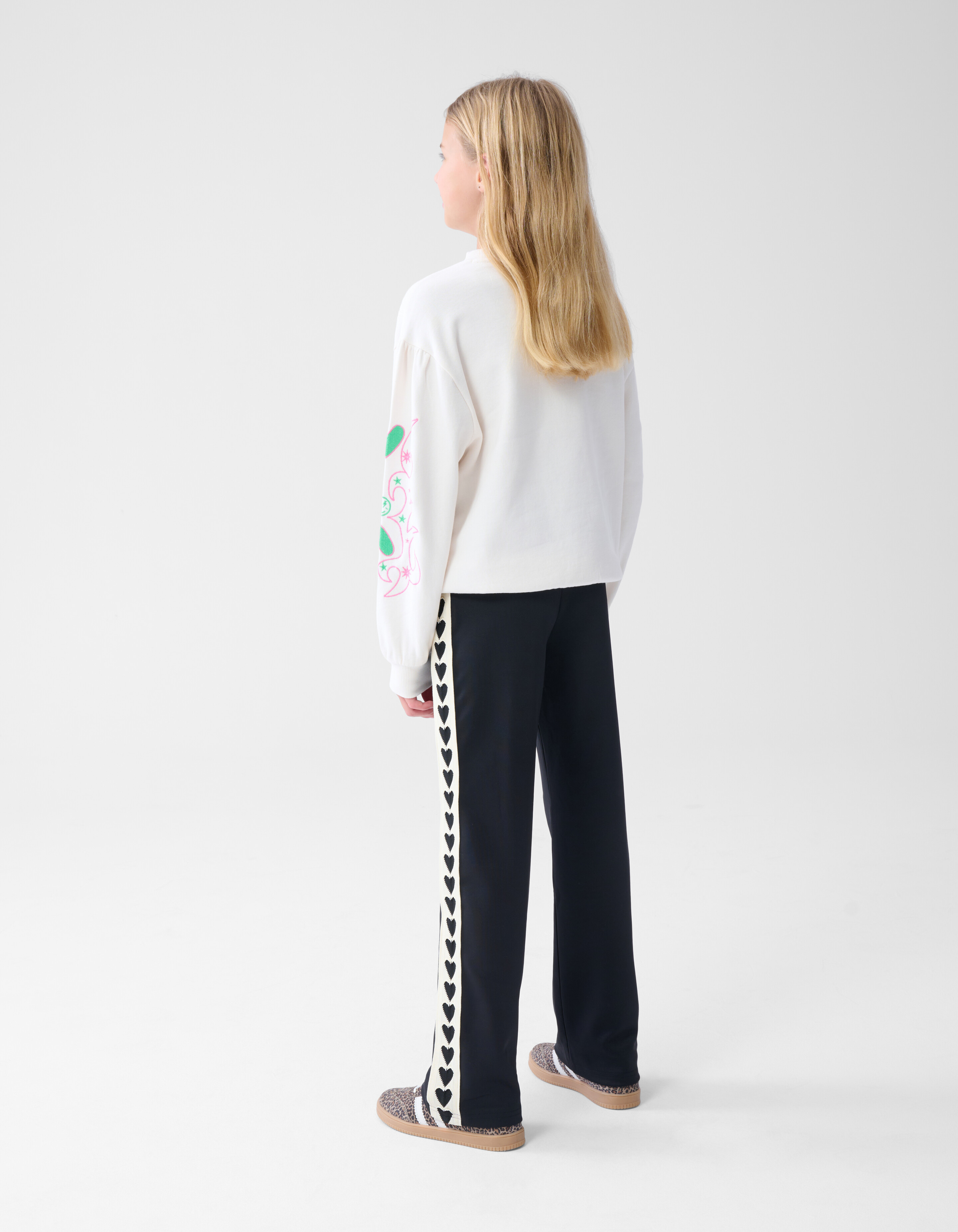 Sporty Tape Wide Leg Broek Zwart SHOEBY GIRLS