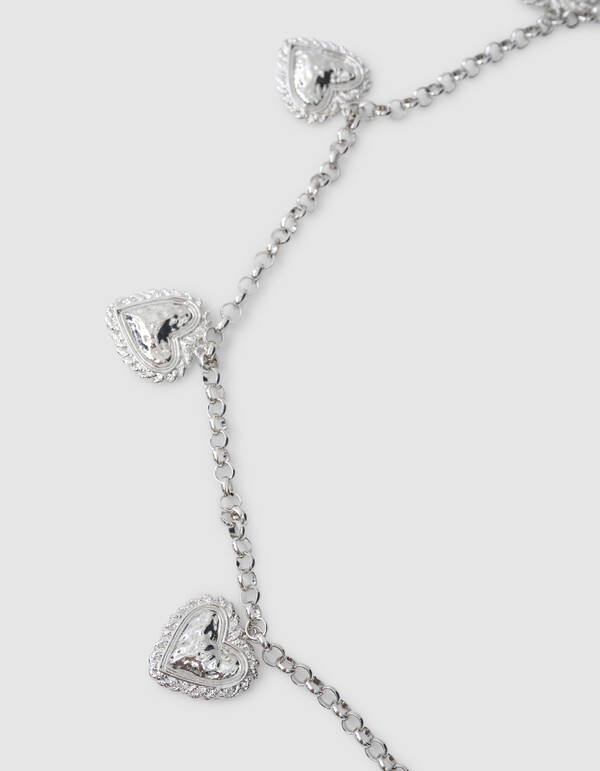 Vintage Heart Chain Riem Zilver SHOEBY ACCESSOIRES