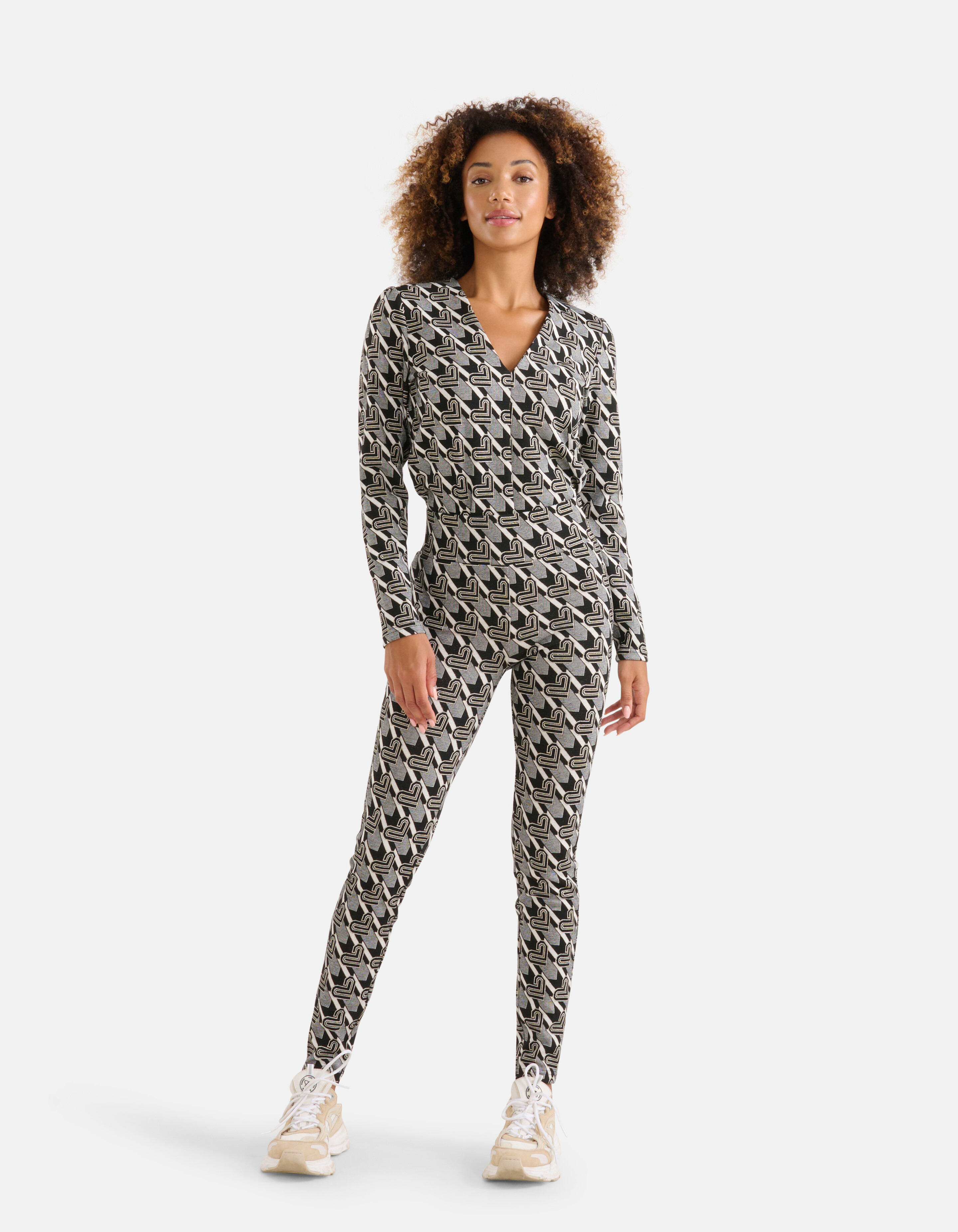 Monogram Legging Zwart/Wit SHOEBY WOMEN