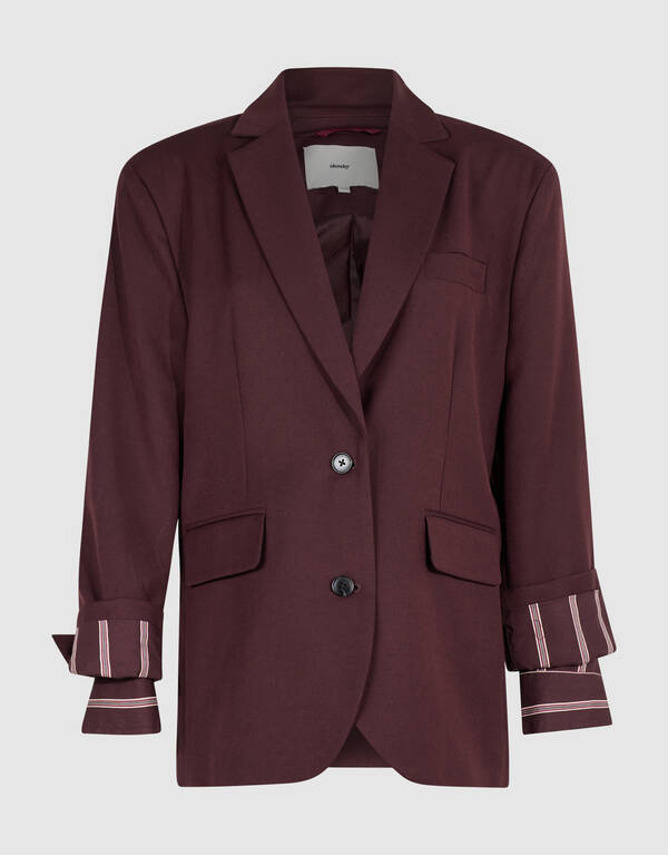 Double Layered Blazer Donkerrood By Mieke SHOEBY WOMEN