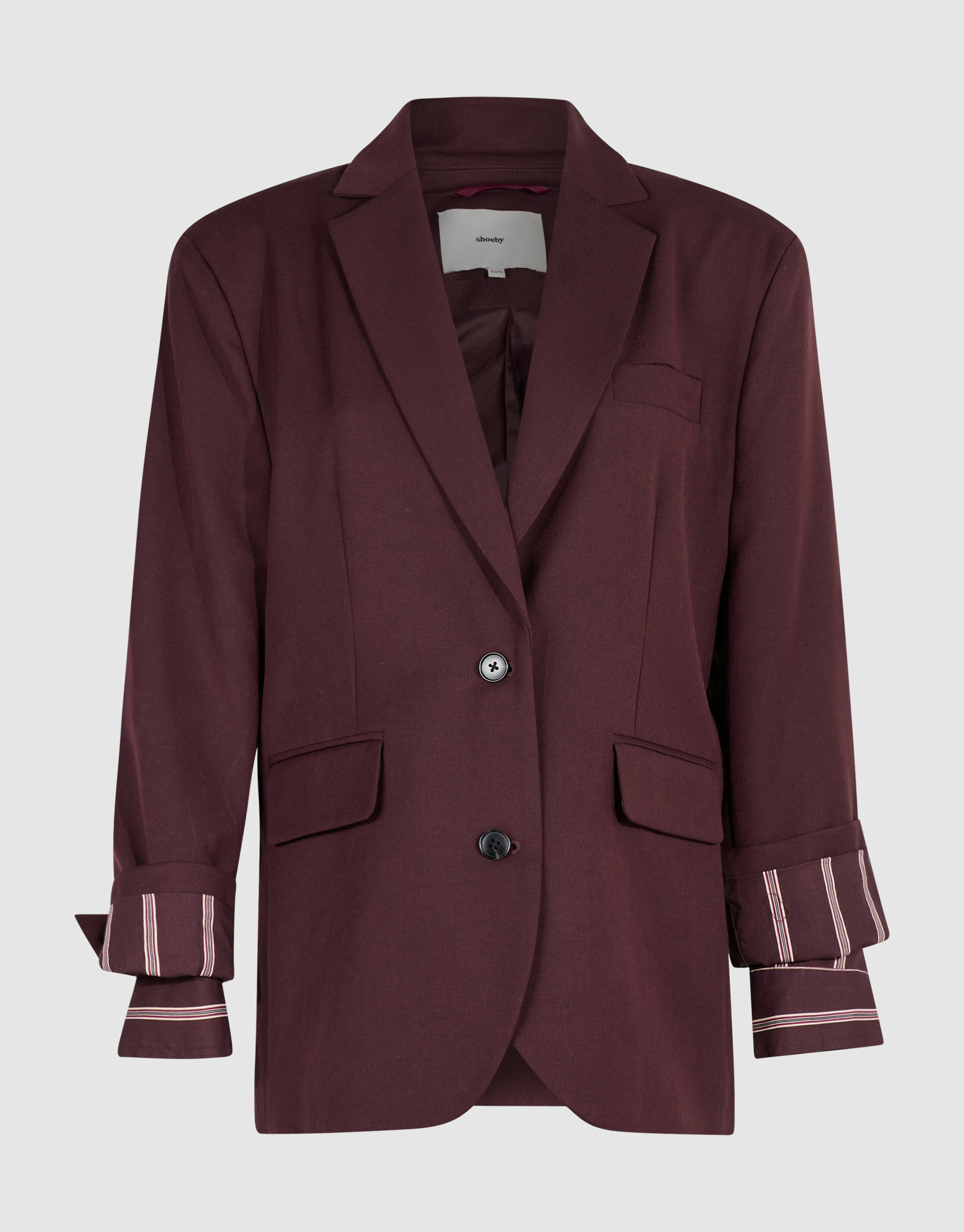 Double Layered Blazer Donkerrood By Mieke SHOEBY WOMEN