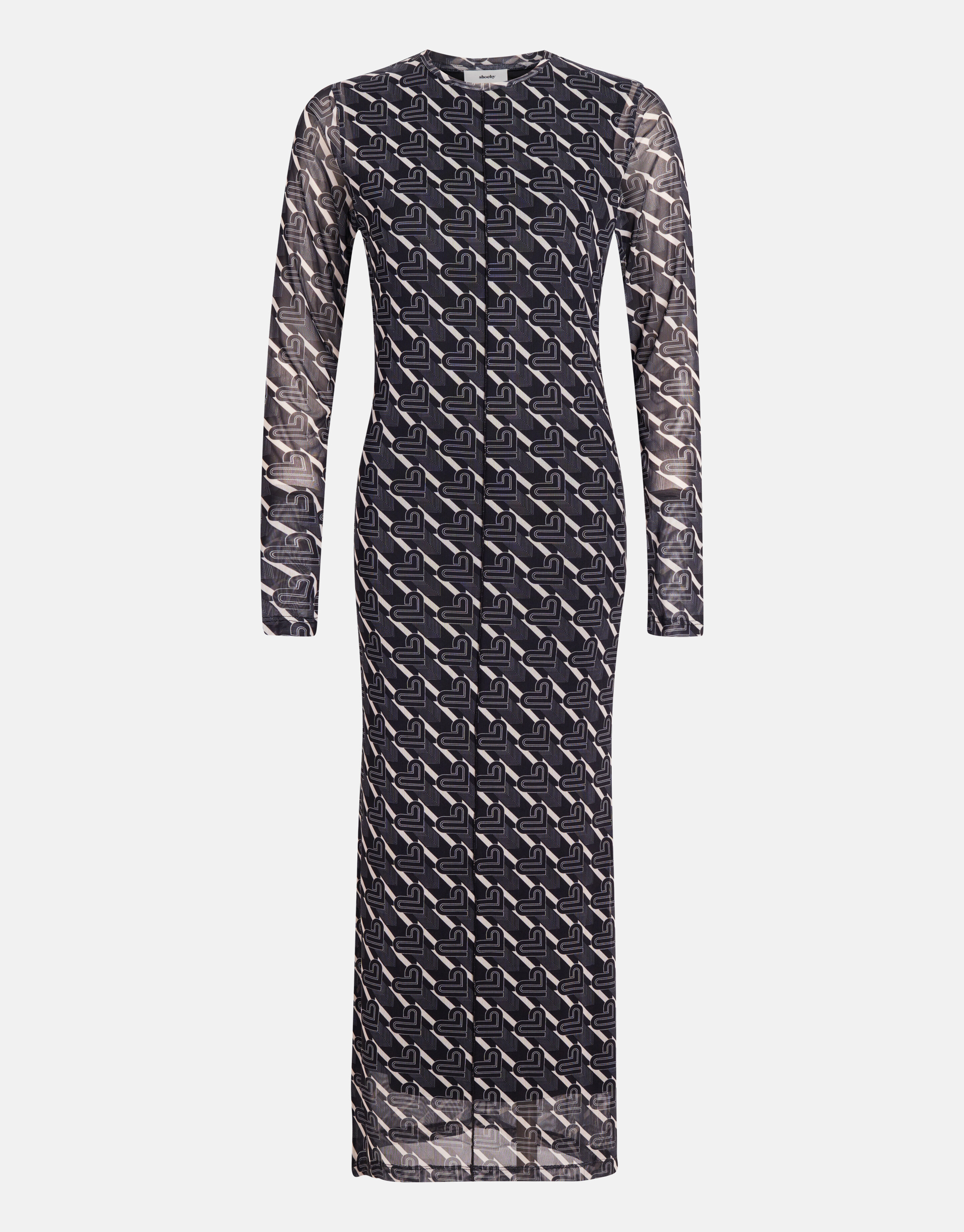Mesh Jurk Zwart/Wit SHOEBY WOMEN