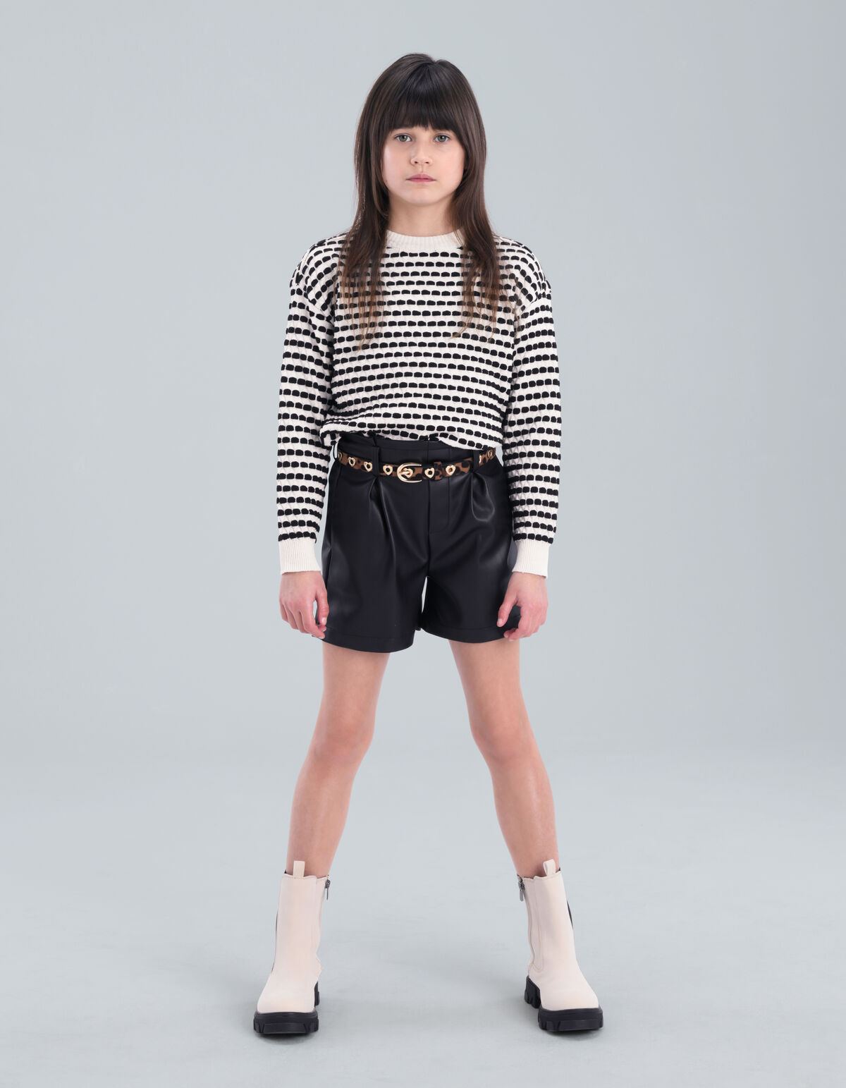 Vegan Leren Short Zwart JILL&MITCH