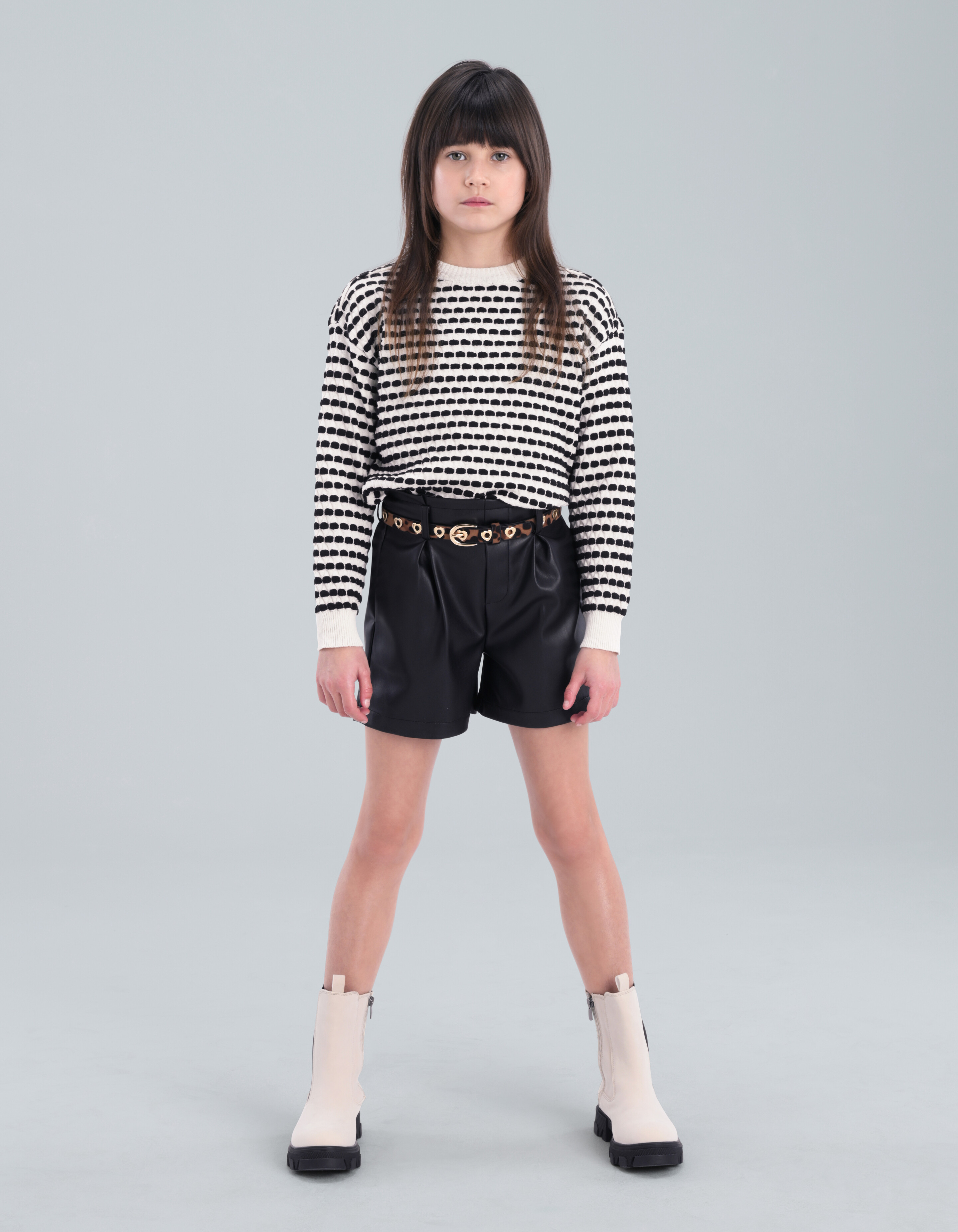 Vegan Leren Short Zwart JILL&MITCH