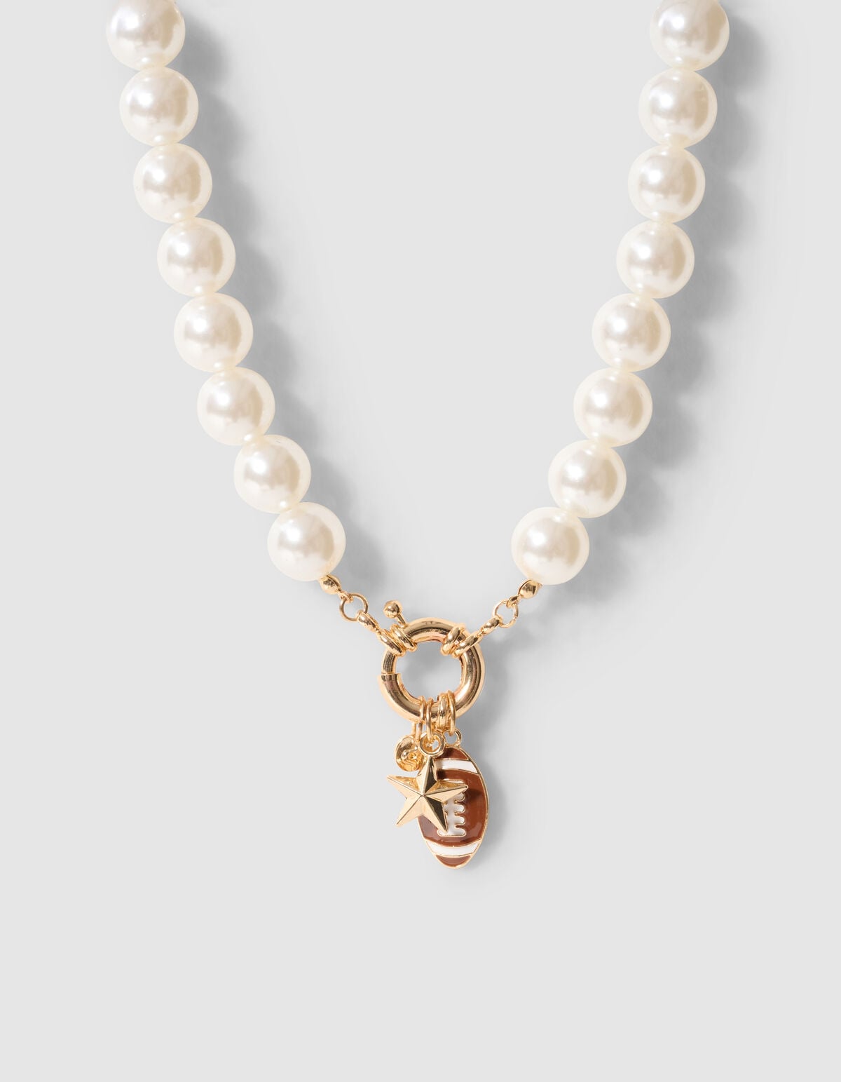 Statement Rugby Ketting Wit SHOEBY ACCESSOIRES