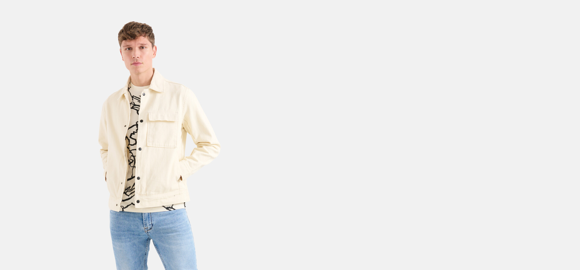 Twill Spijkerjack Beige SHOEBY MEN