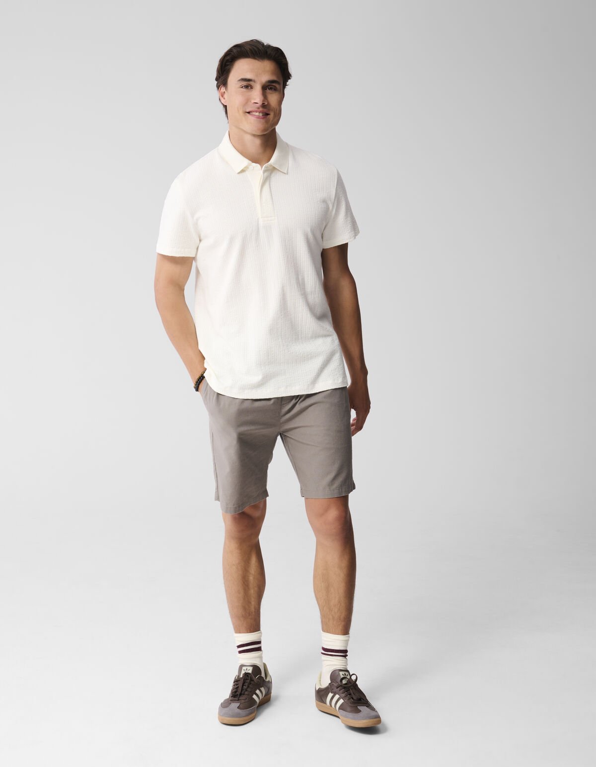 Structuur Polo Gebroken Wit SHOEBY MEN